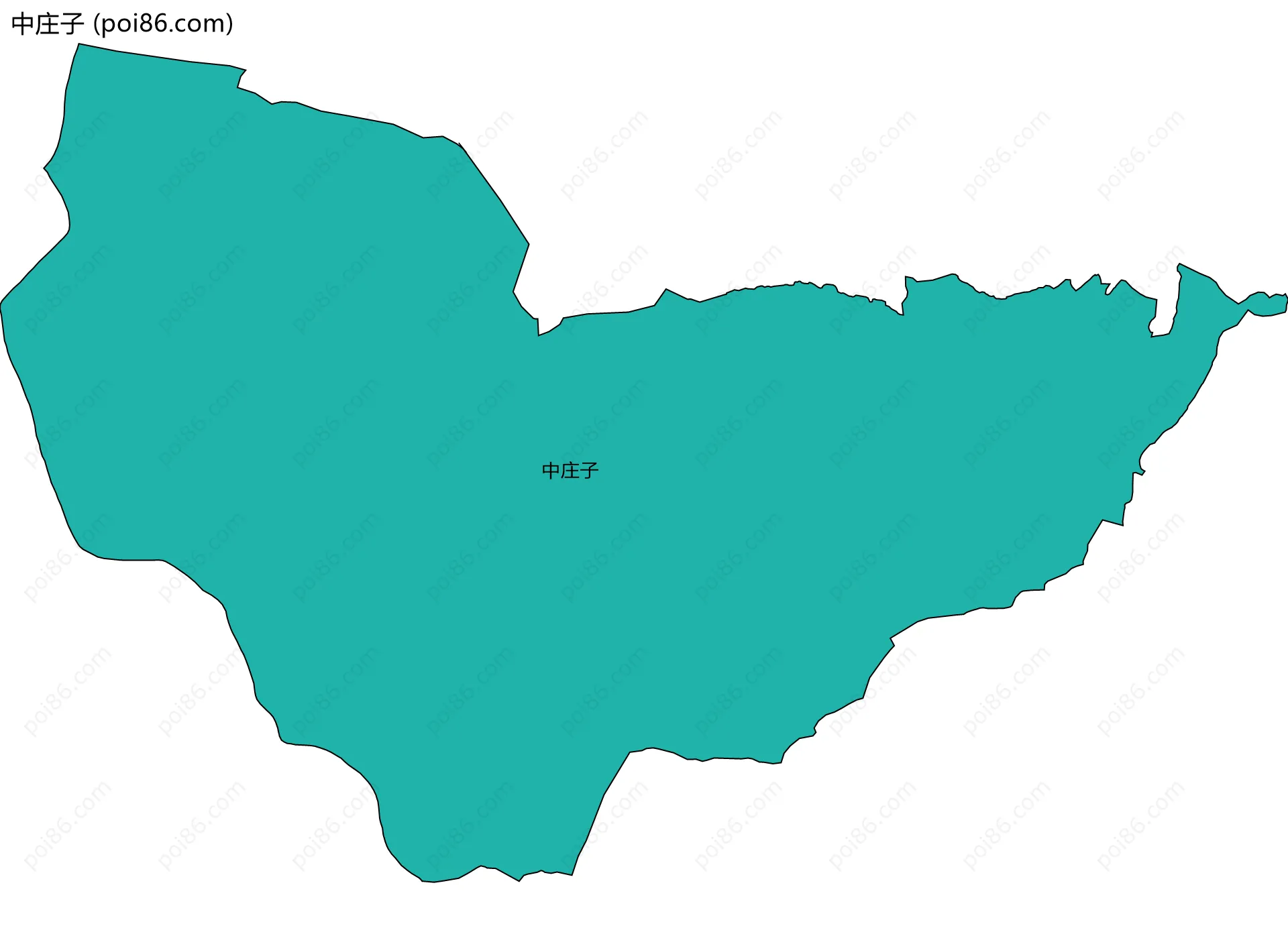 中庄子边界地图