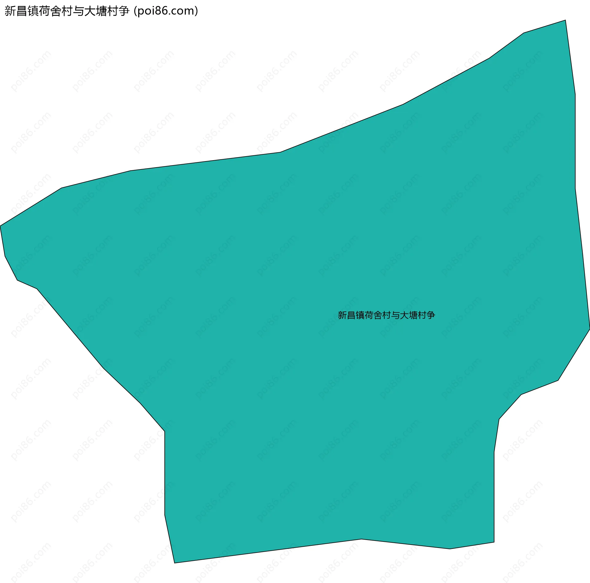 新昌镇荷舍村与大塘村争边界地图