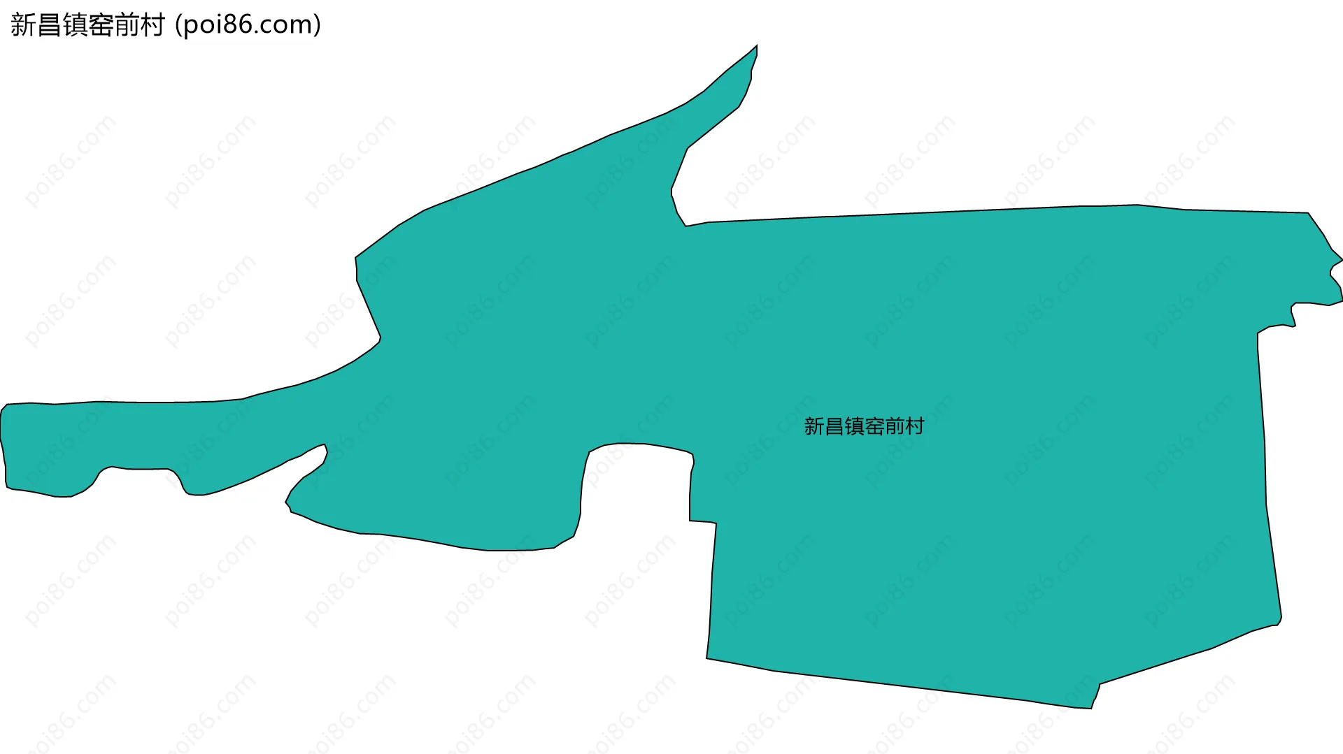 新昌镇窑前村边界地图