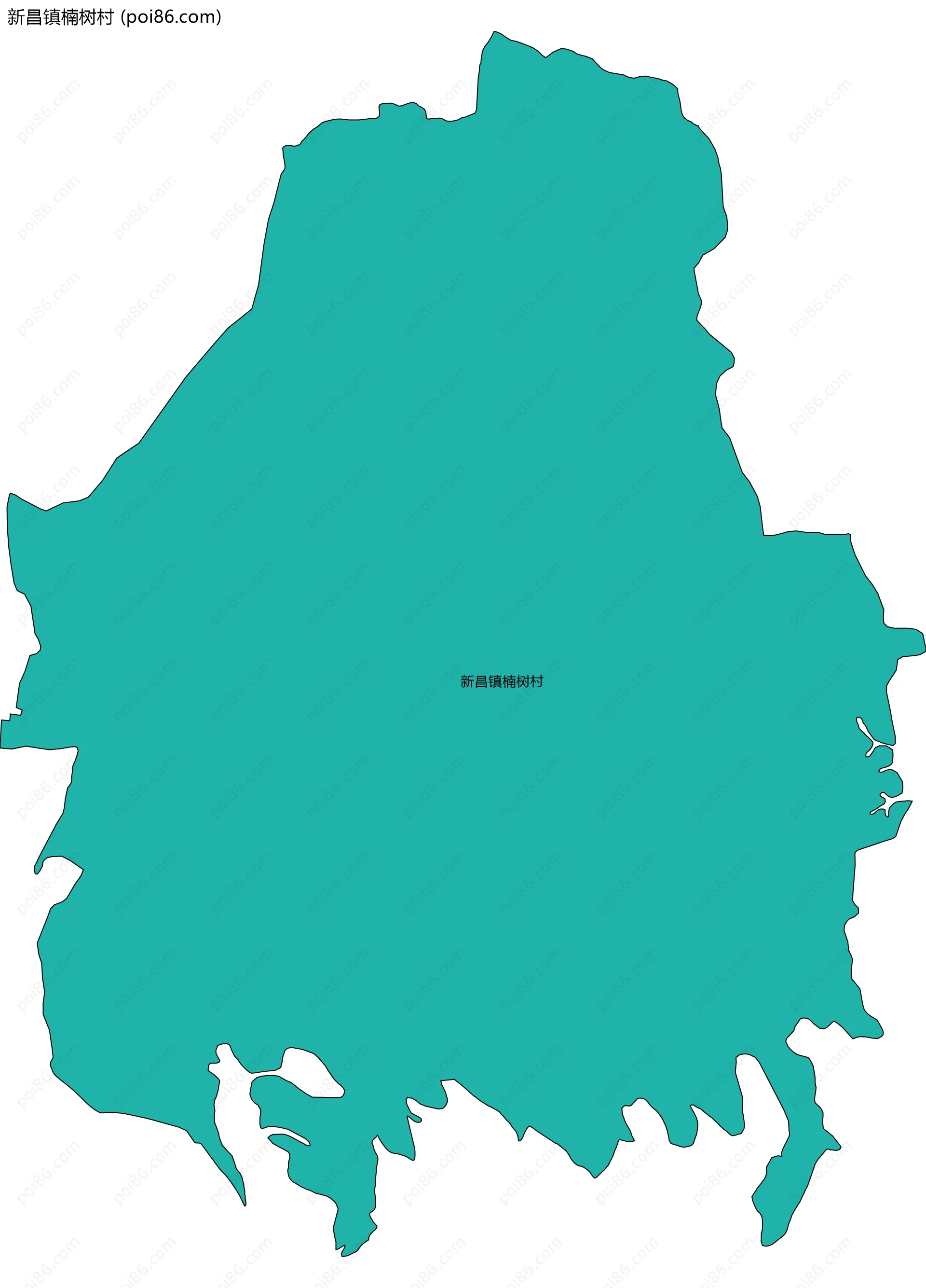 新昌镇楠树村边界地图