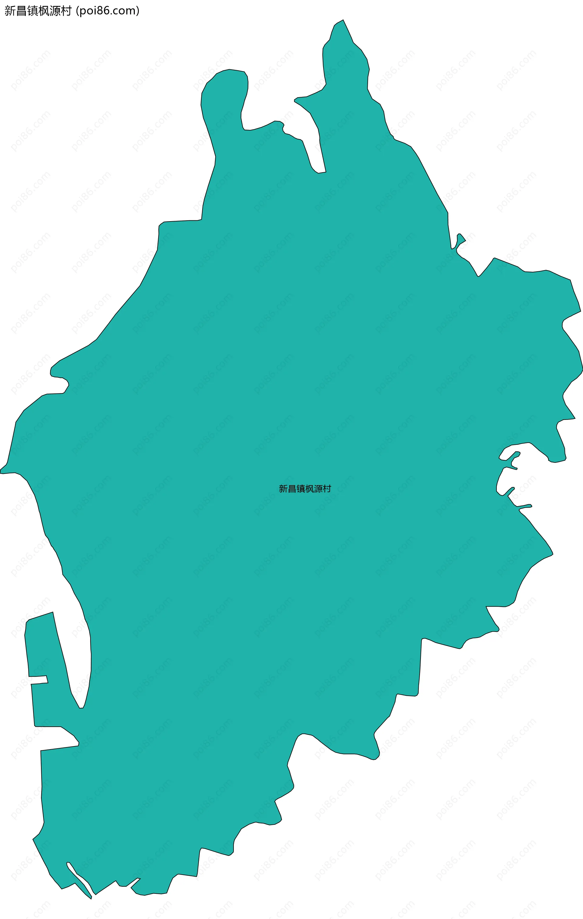 新昌镇枫源村边界地图