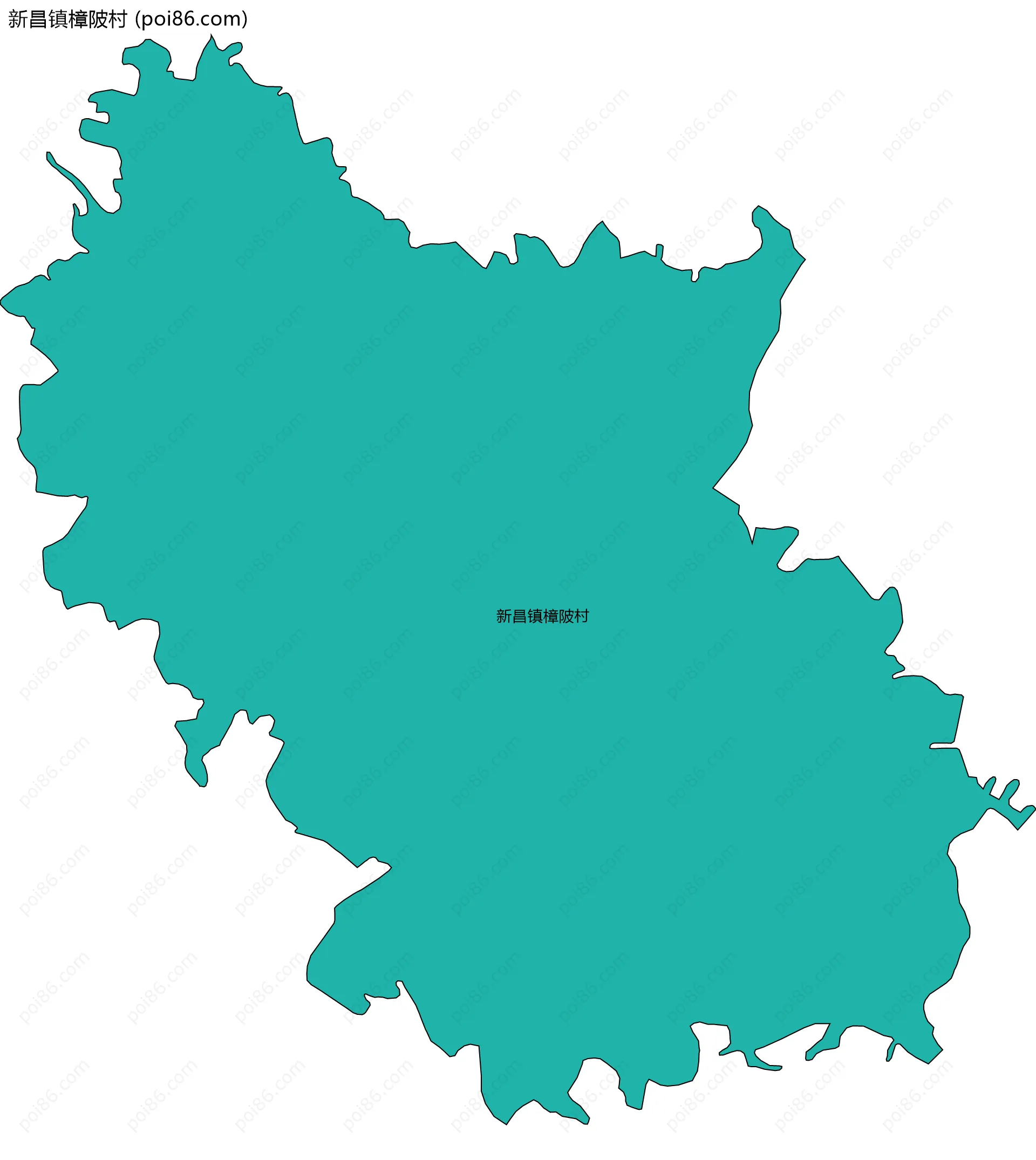 新昌镇樟陂村边界地图