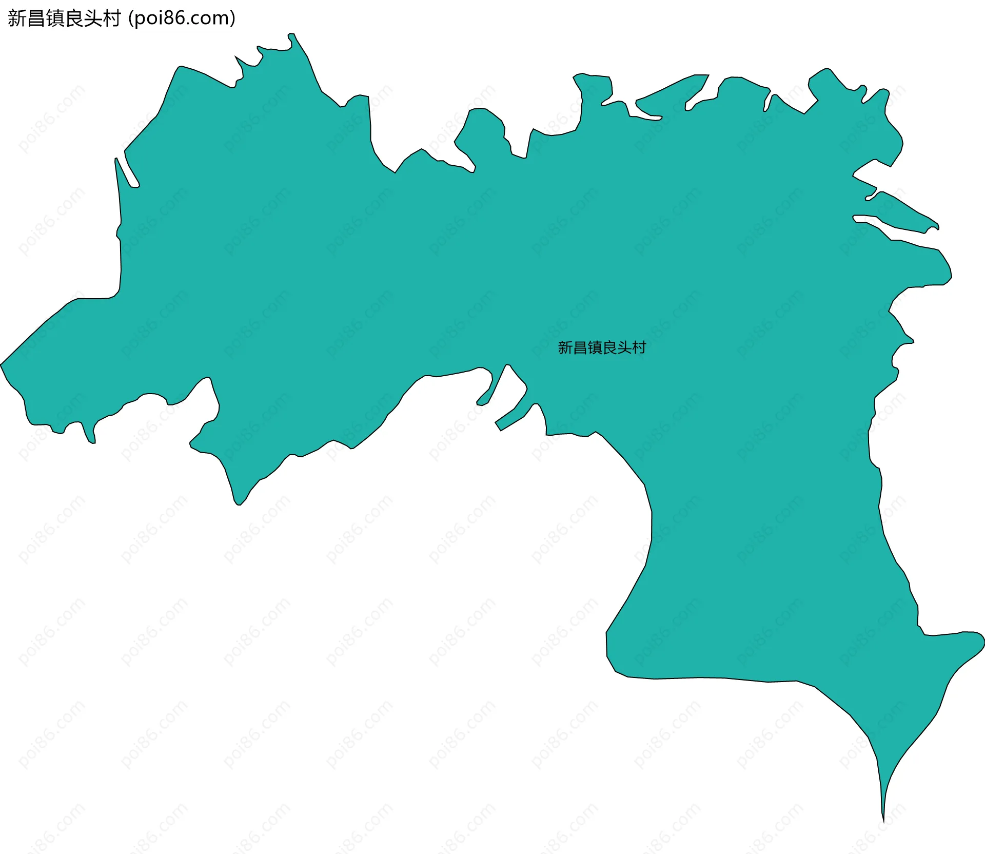 新昌镇良头村边界地图