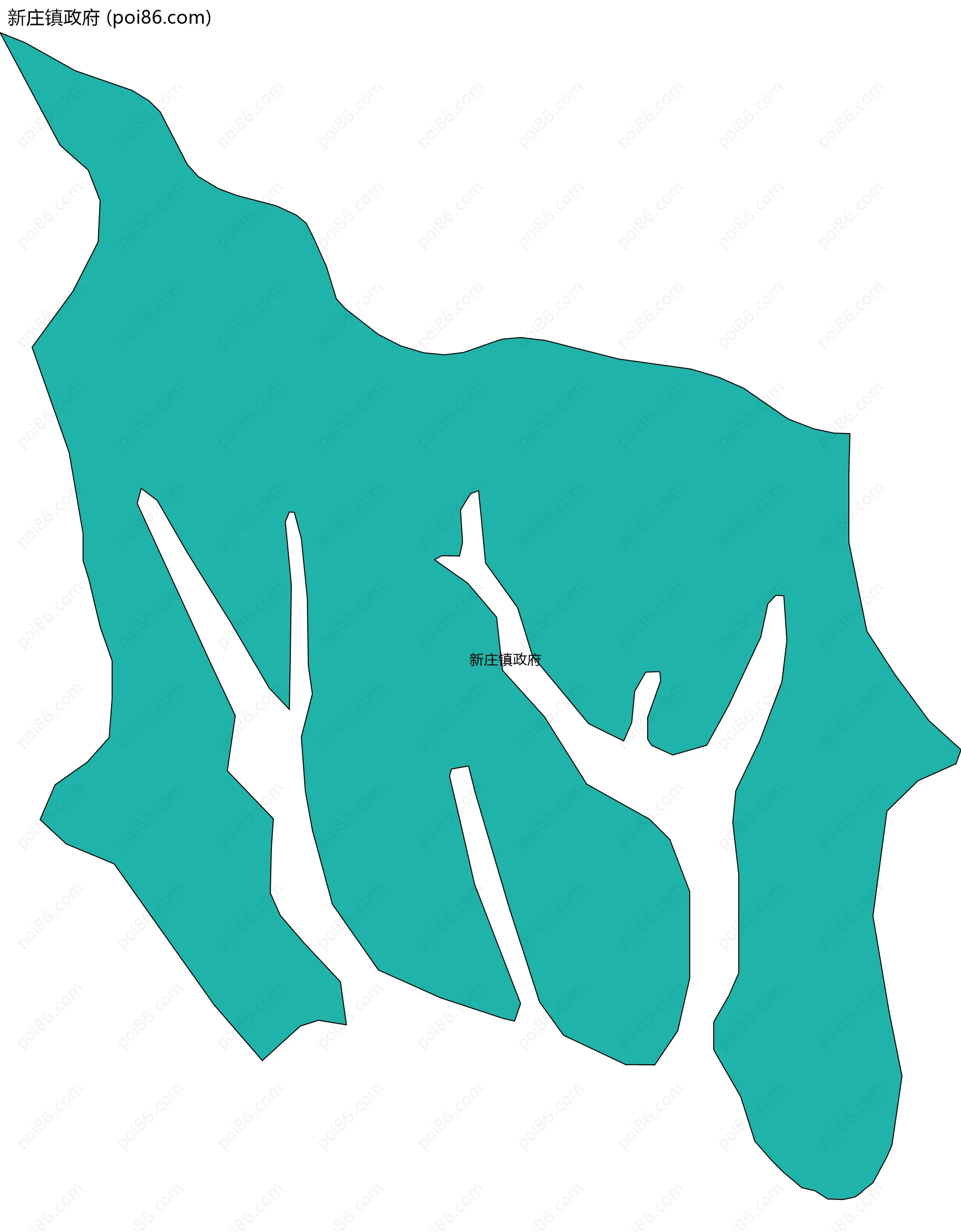 新庄镇政府边界地图
