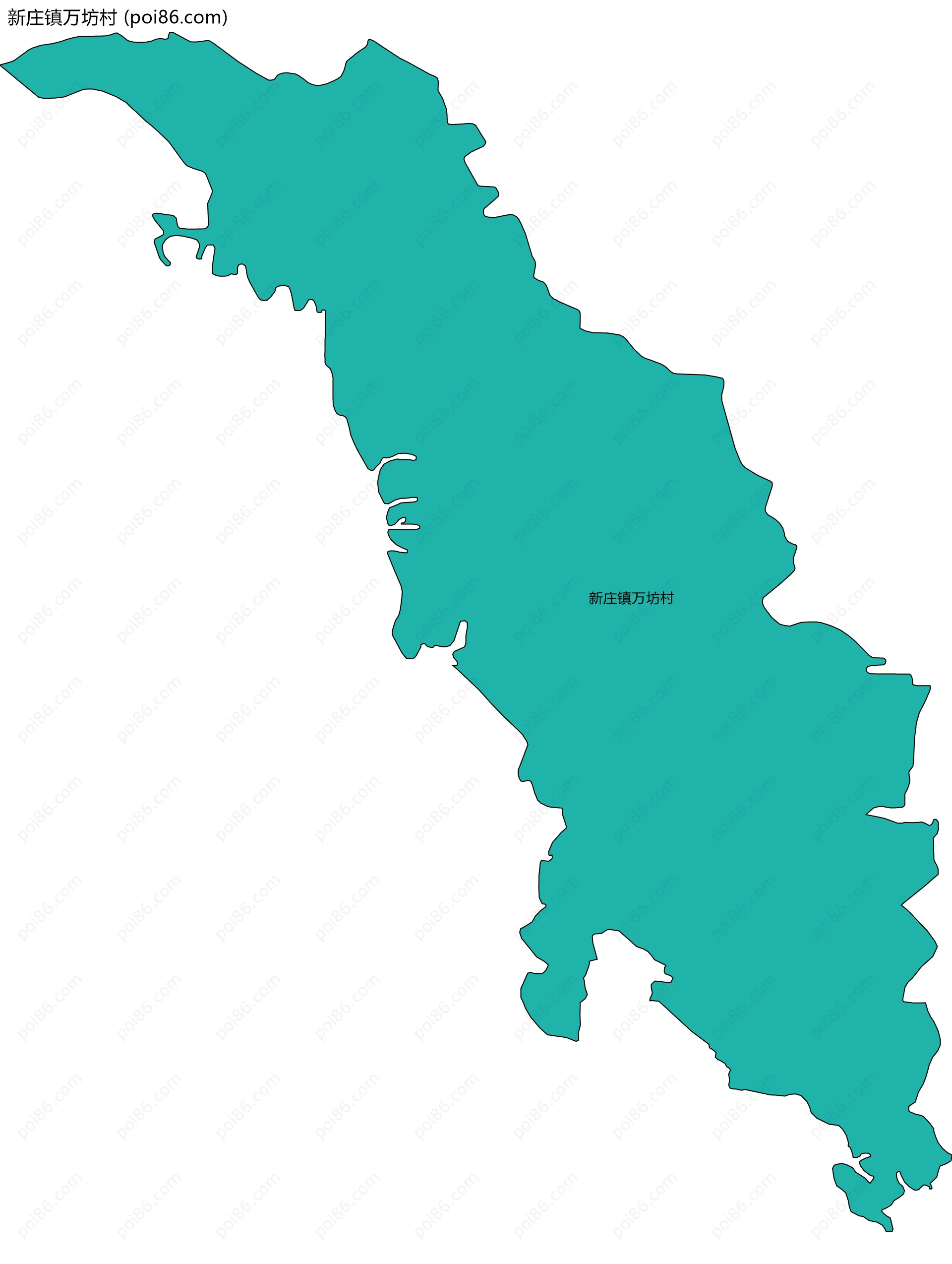 新庄镇万坊村边界地图