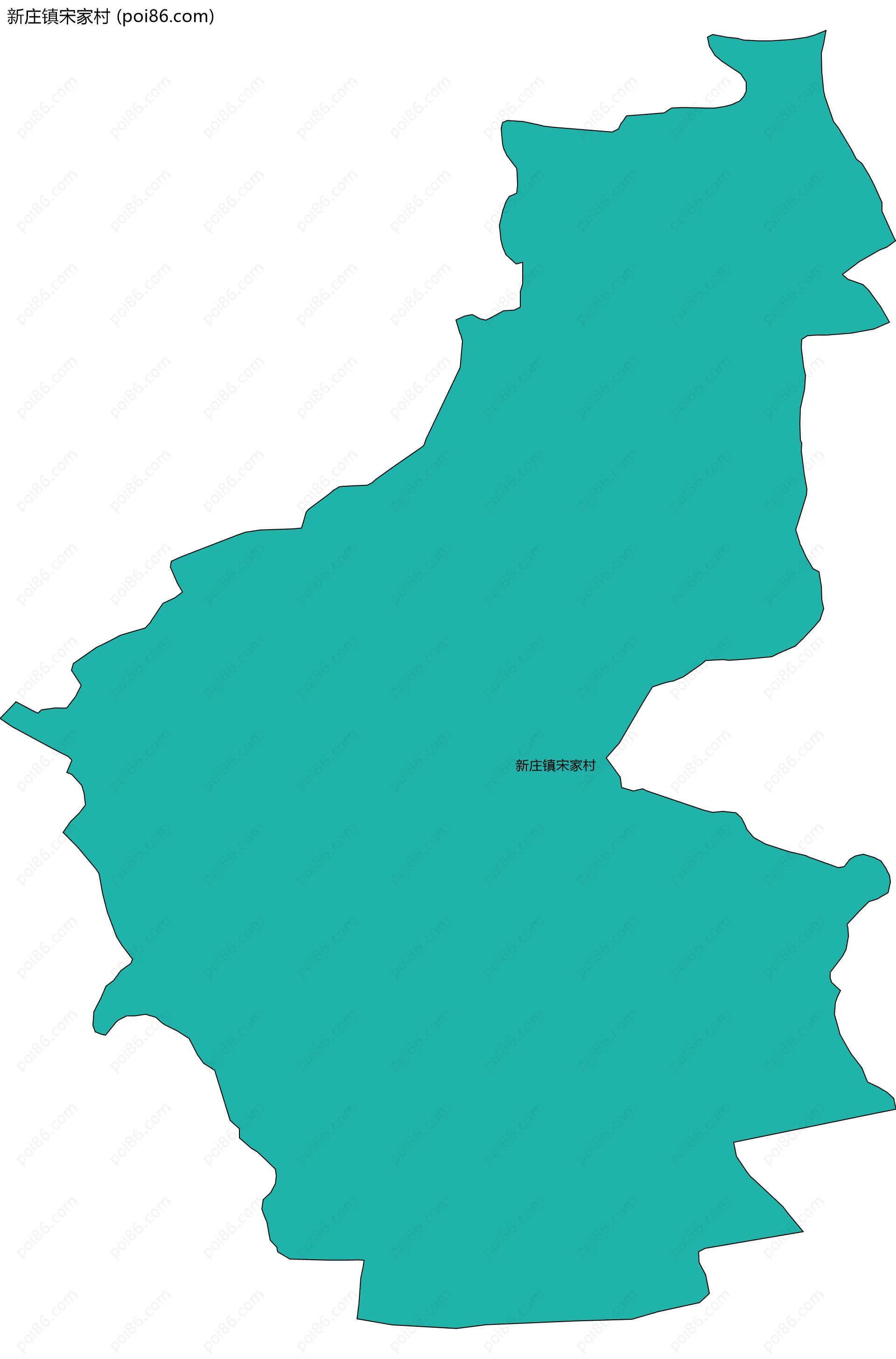 新庄镇宋家村边界地图