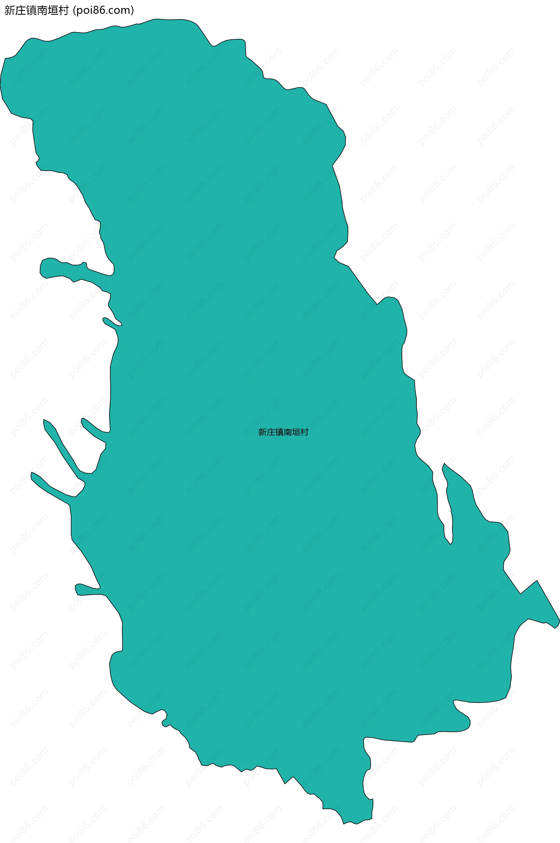 新庄镇南垣村边界地图