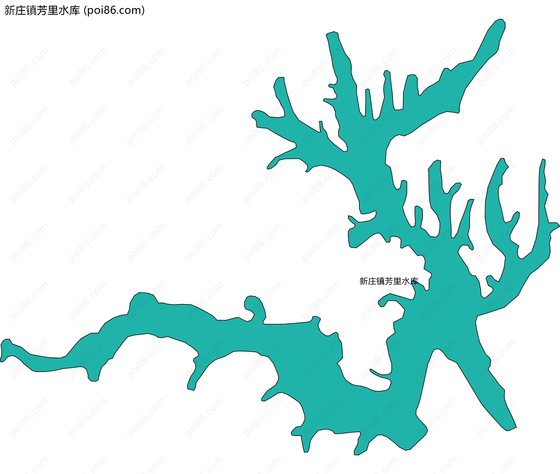 新庄镇芳里水库边界地图
