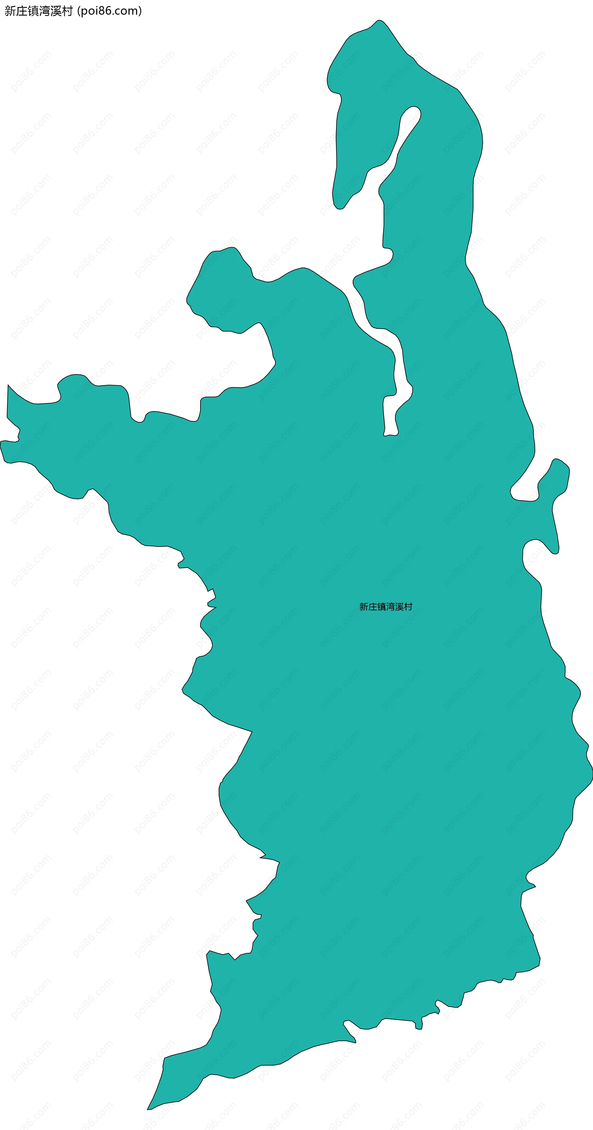 新庄镇湾溪村边界地图