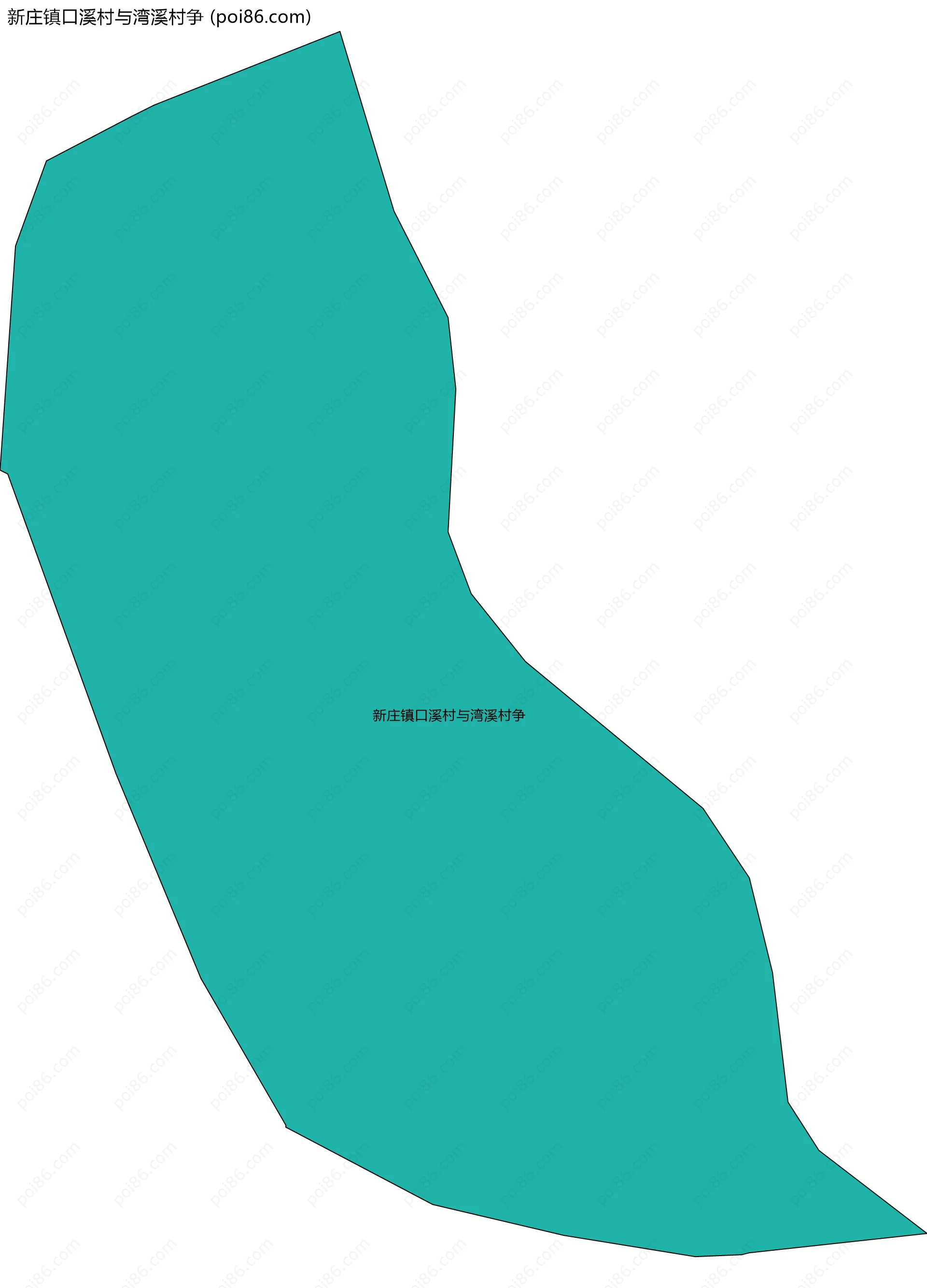 新庄镇口溪村与湾溪村争边界地图