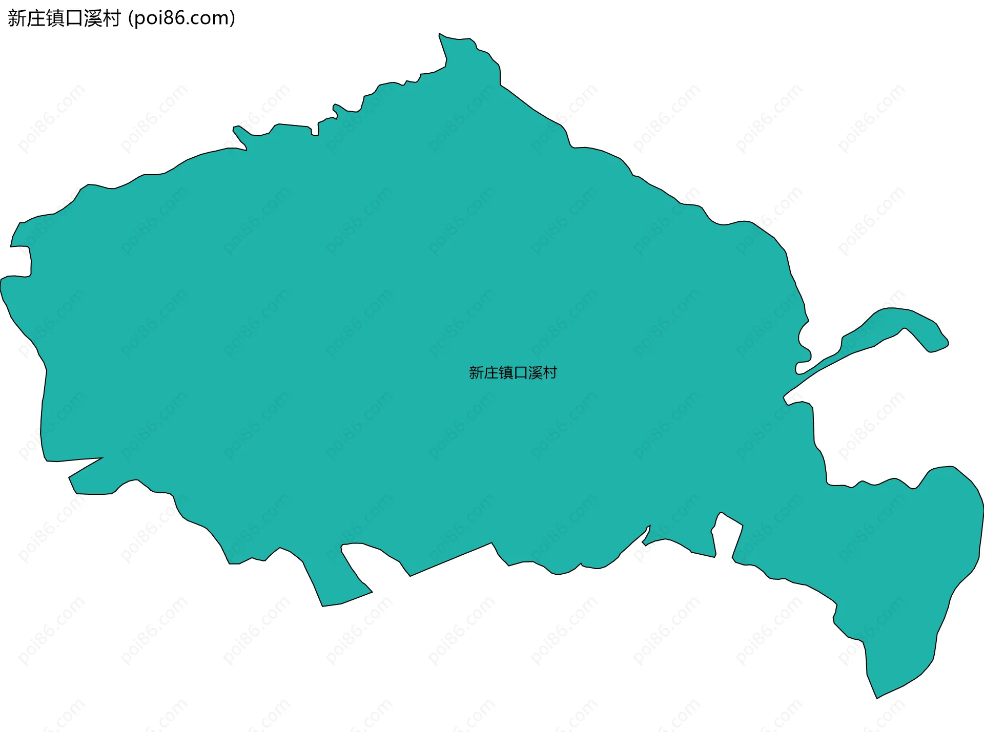 新庄镇口溪村边界地图