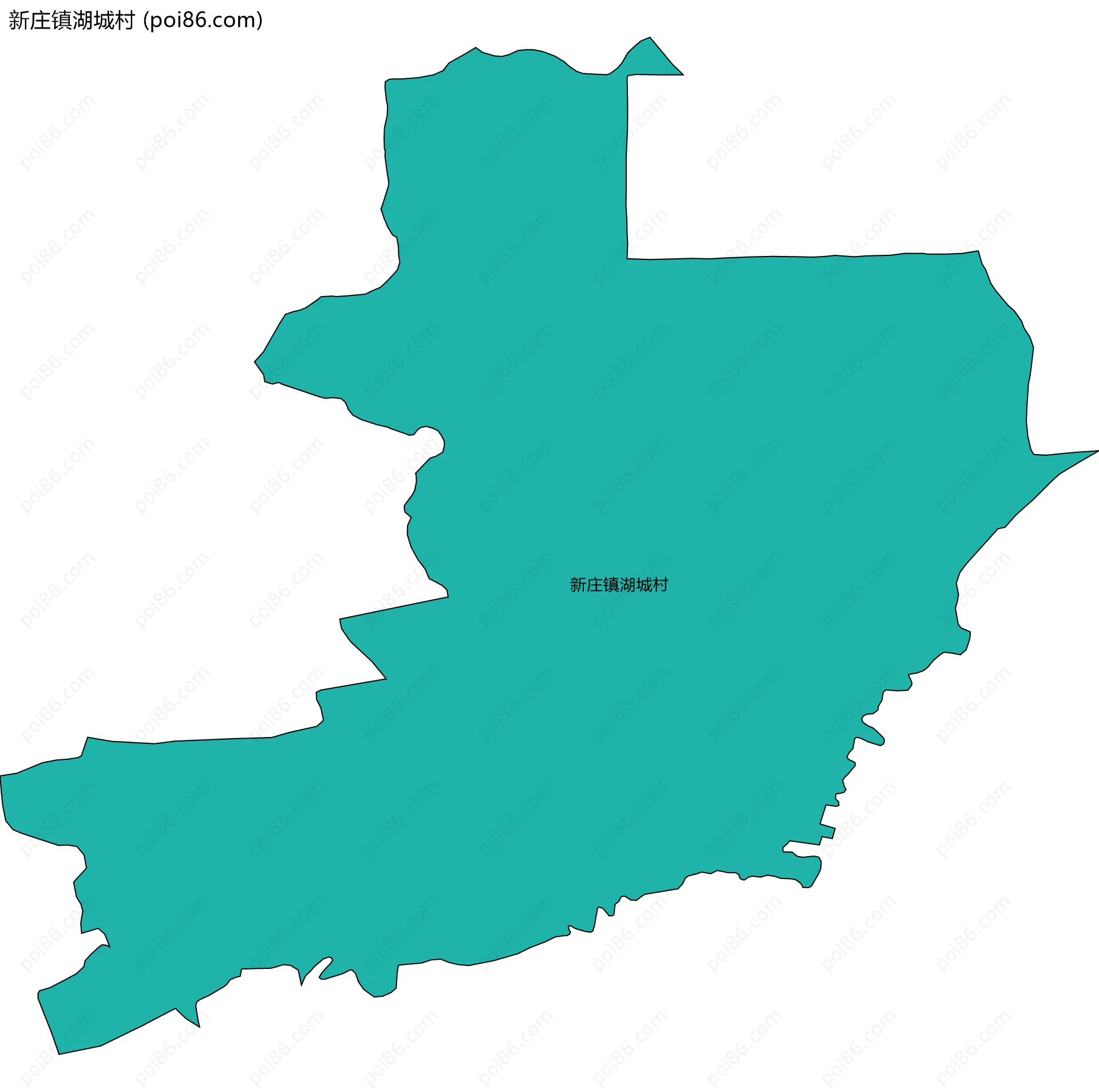 新庄镇湖城村边界地图