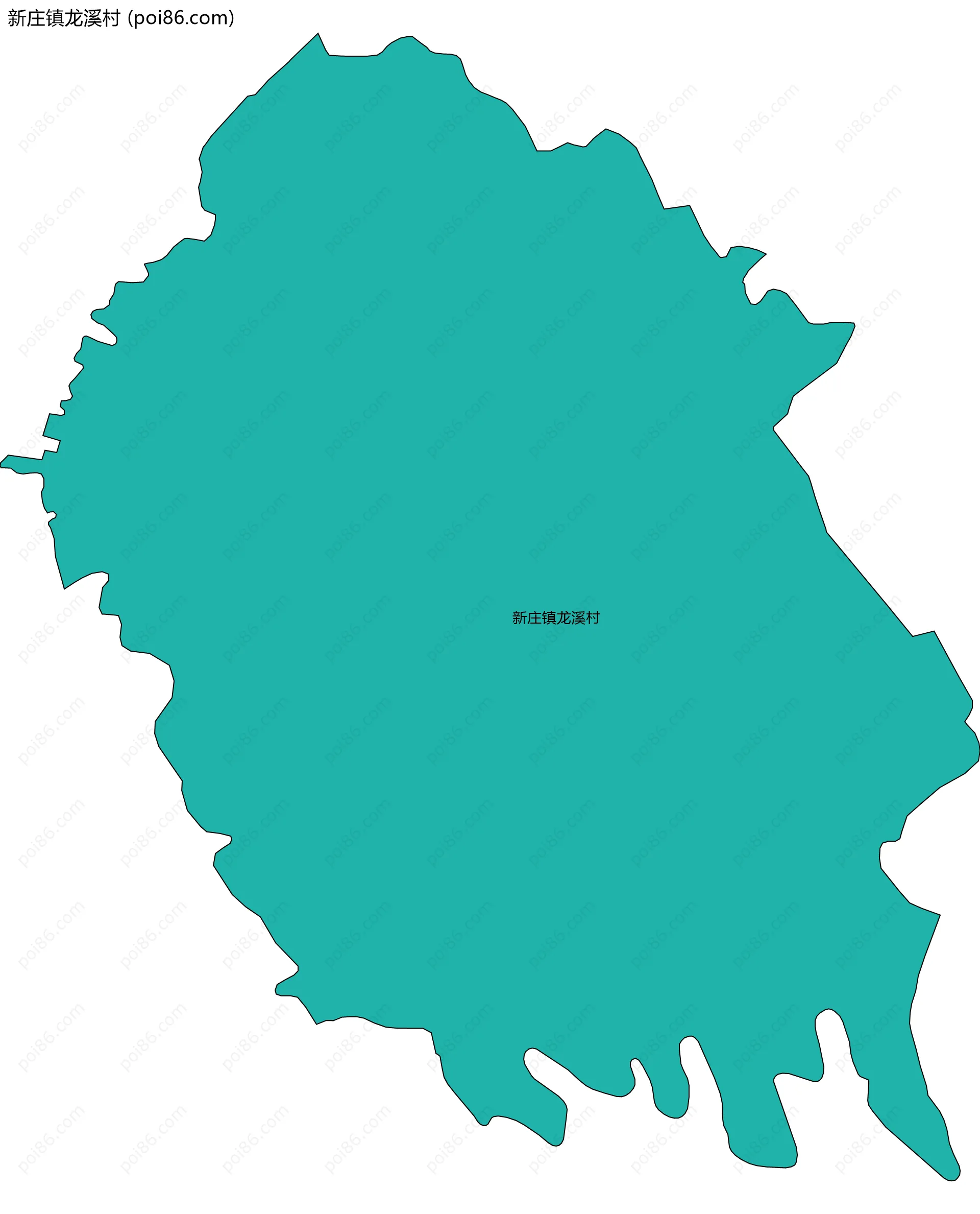 新庄镇龙溪村边界地图