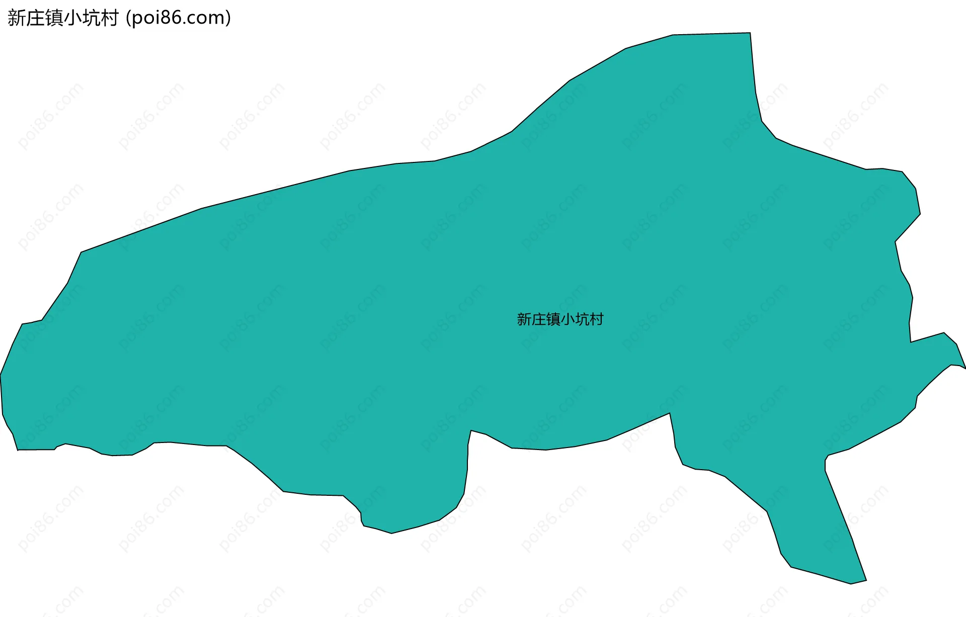 新庄镇小坑村边界地图