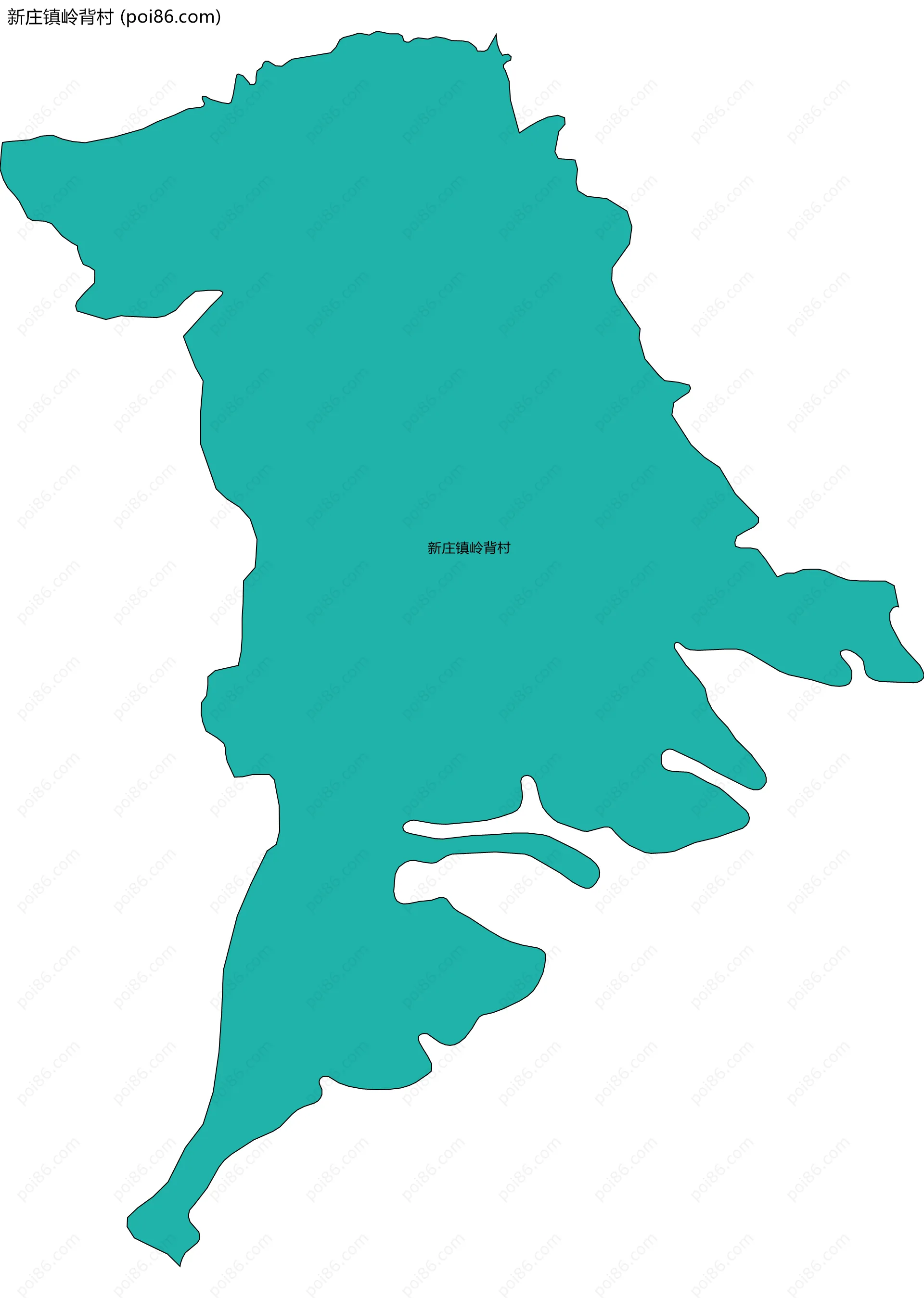 新庄镇岭背村边界地图