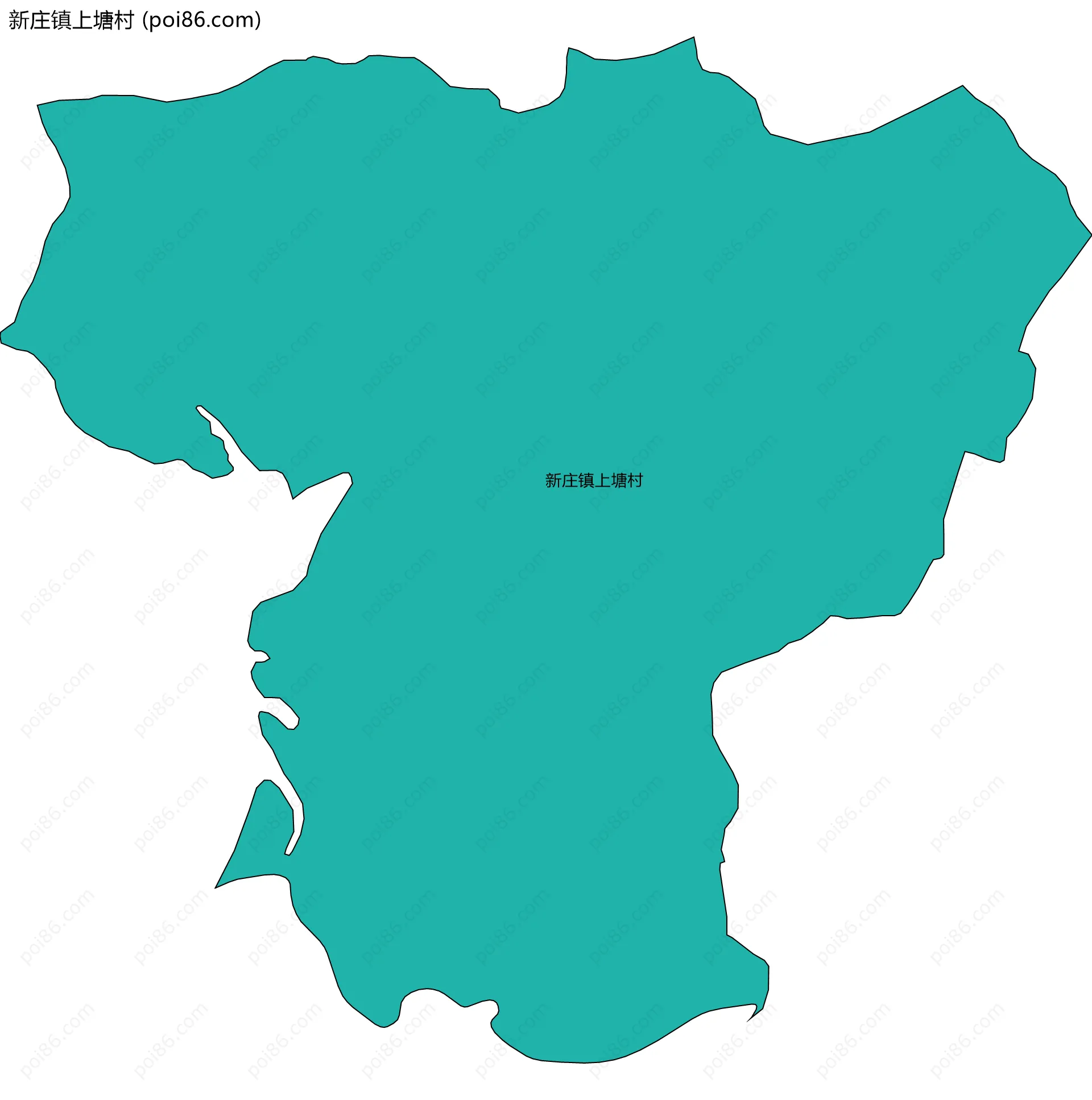 新庄镇上塘村边界地图