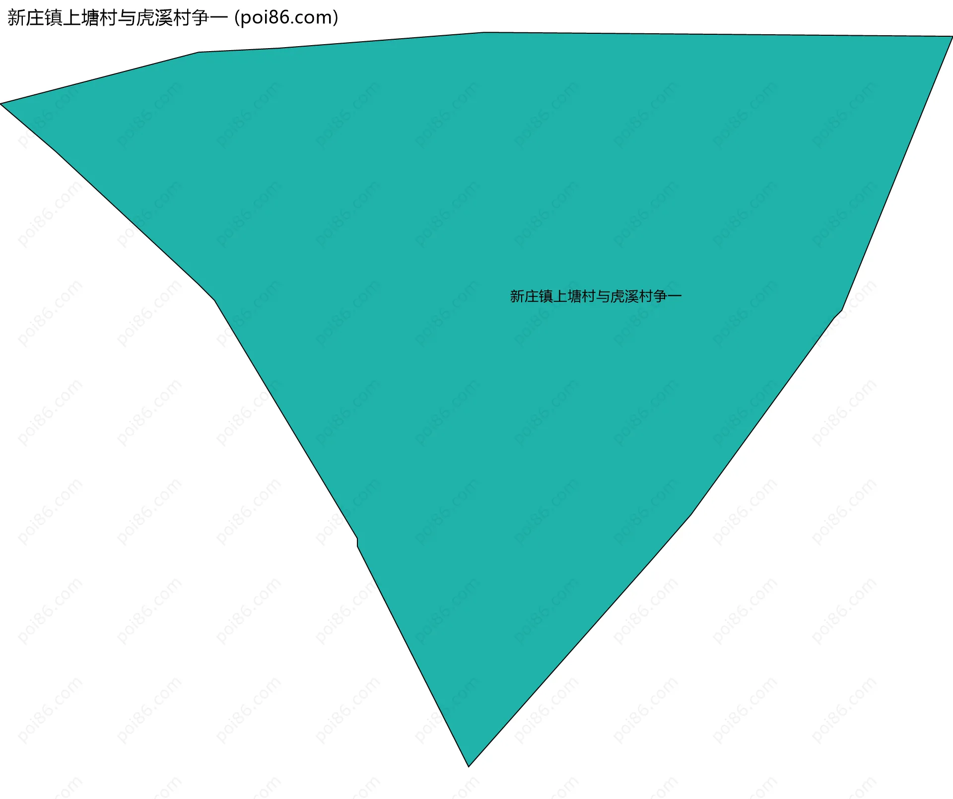 新庄镇上塘村与虎溪村争一边界地图