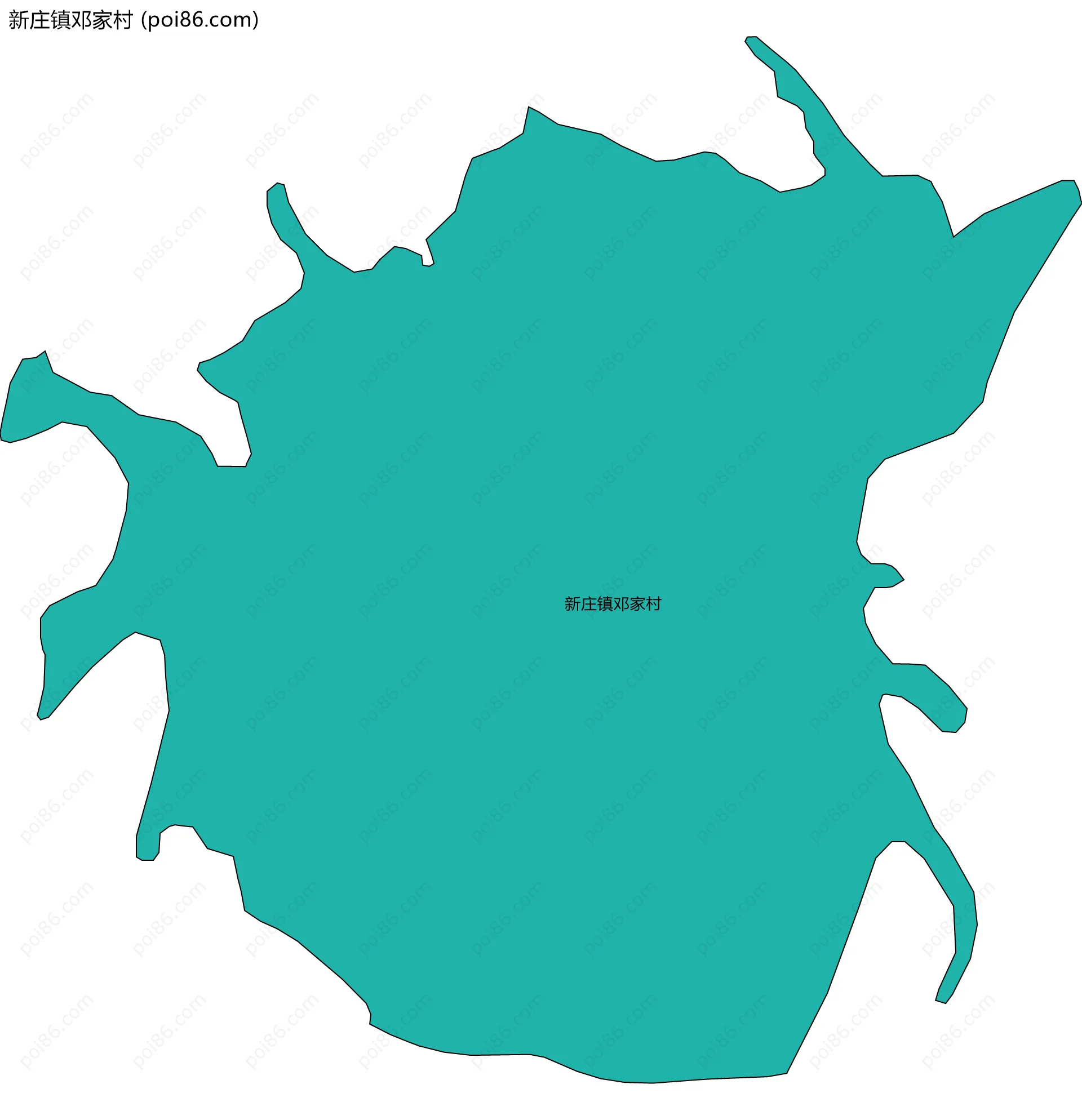 新庄镇邓家村边界地图