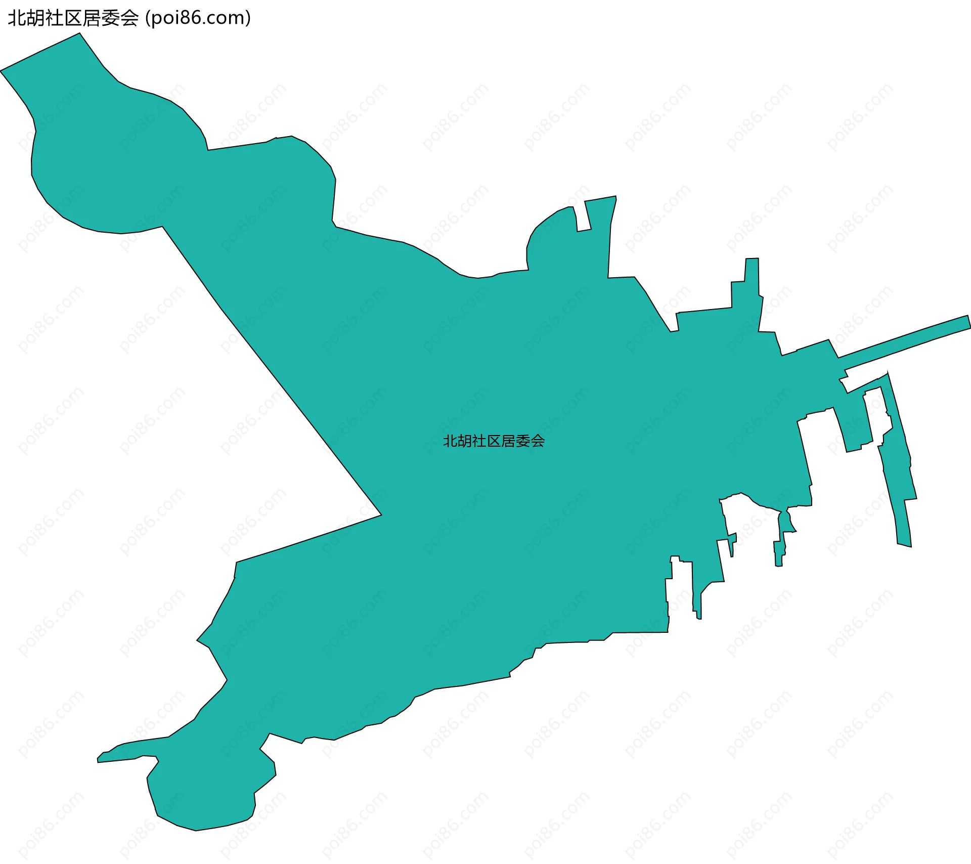 北胡社区居委会边界地图