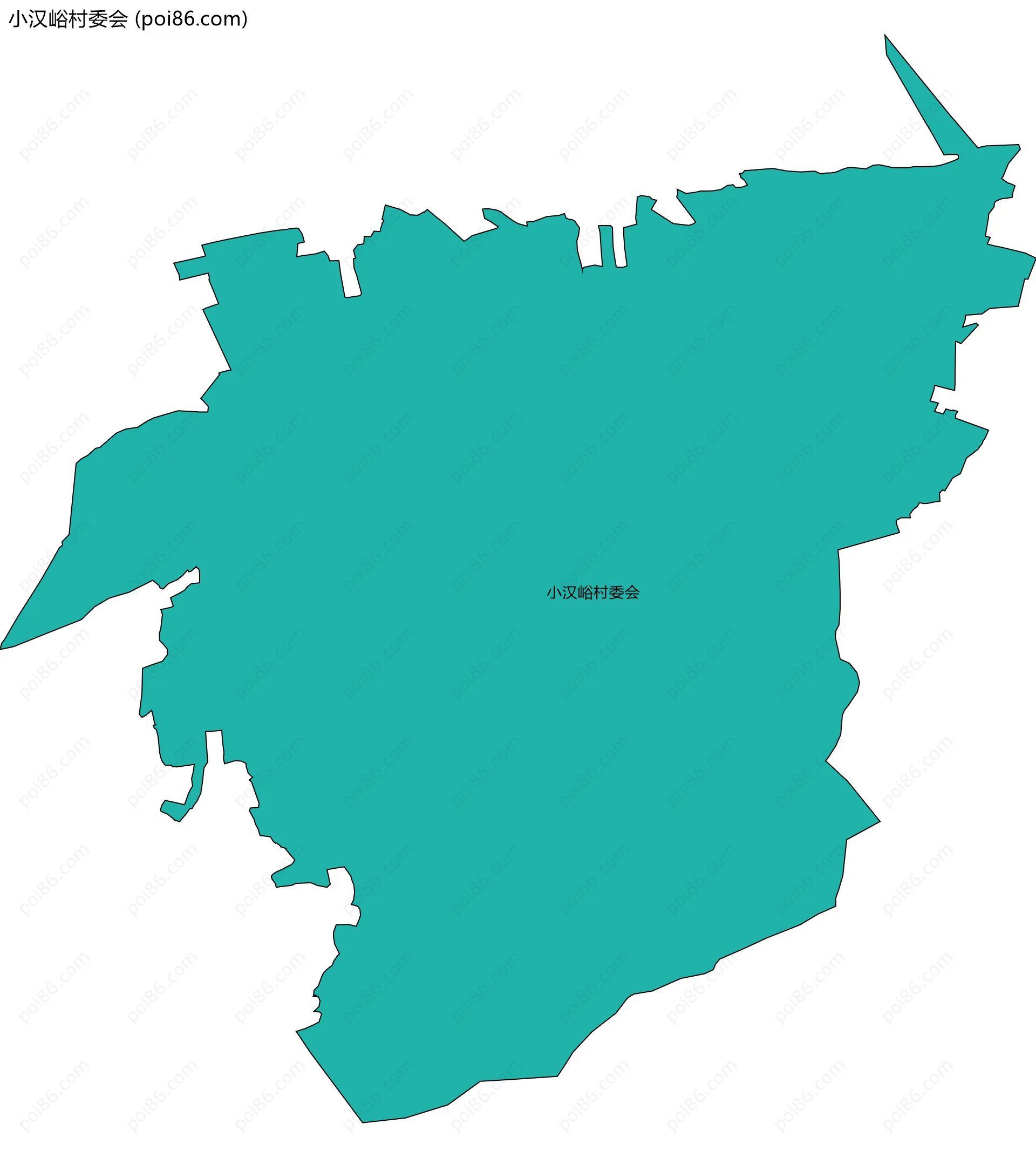 小汉峪村委会边界地图