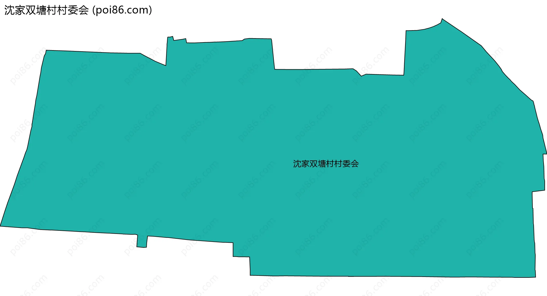 沈家双塘村村委会边界地图