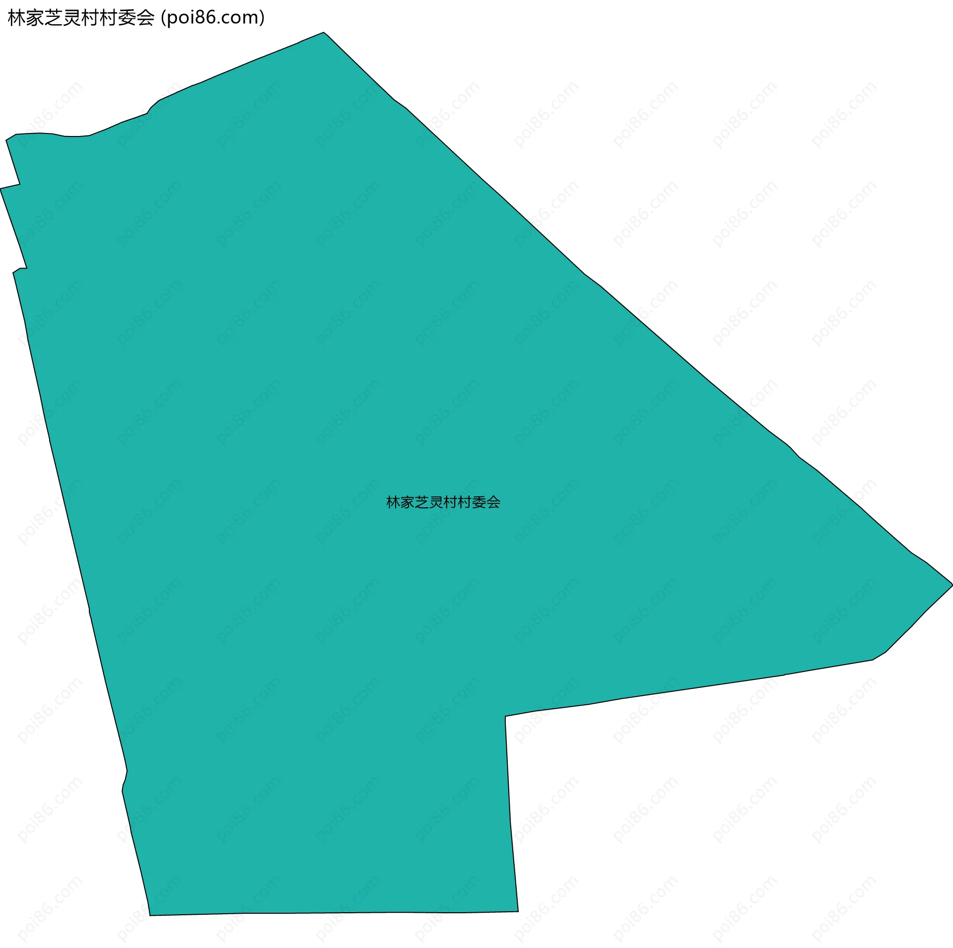 林家芝灵村村委会边界地图