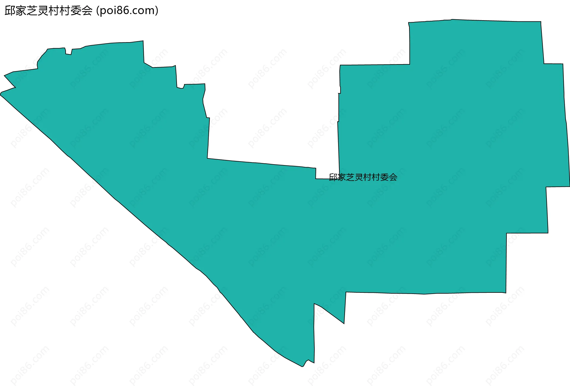 邱家芝灵村村委会边界地图