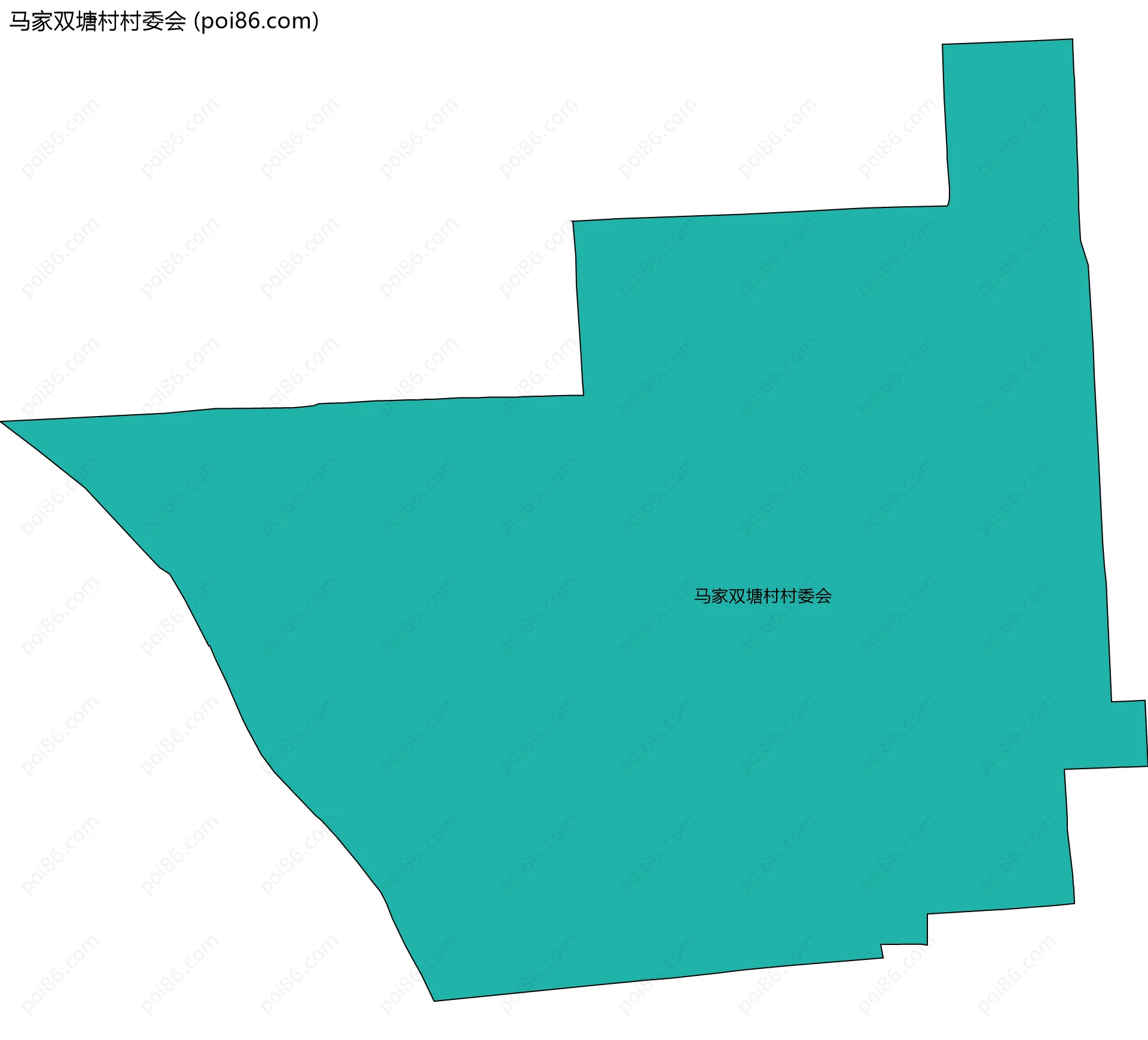马家双塘村村委会边界地图