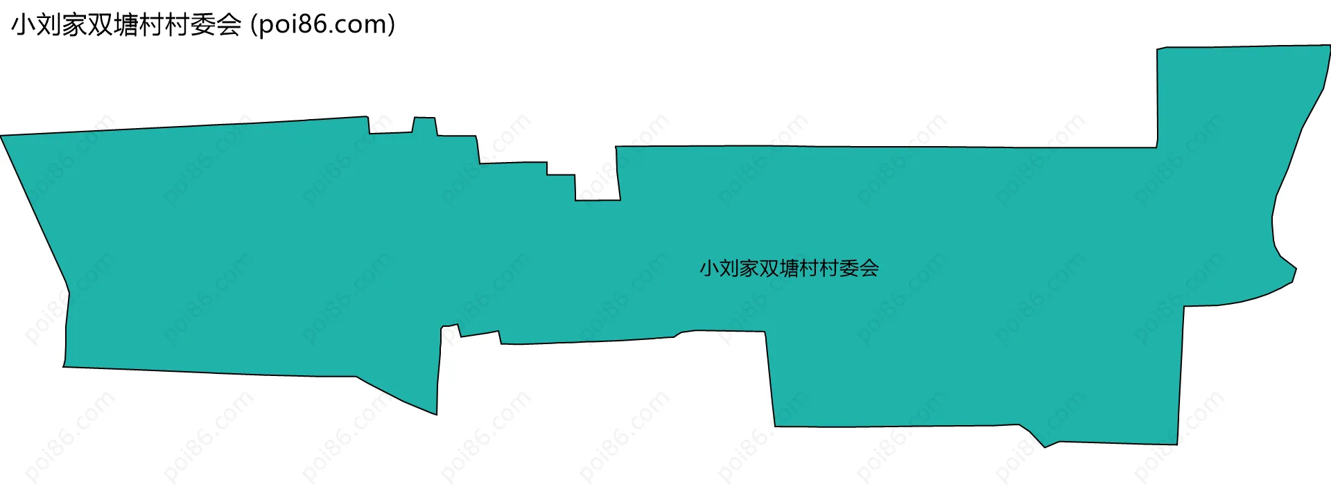 小刘家双塘村村委会边界地图