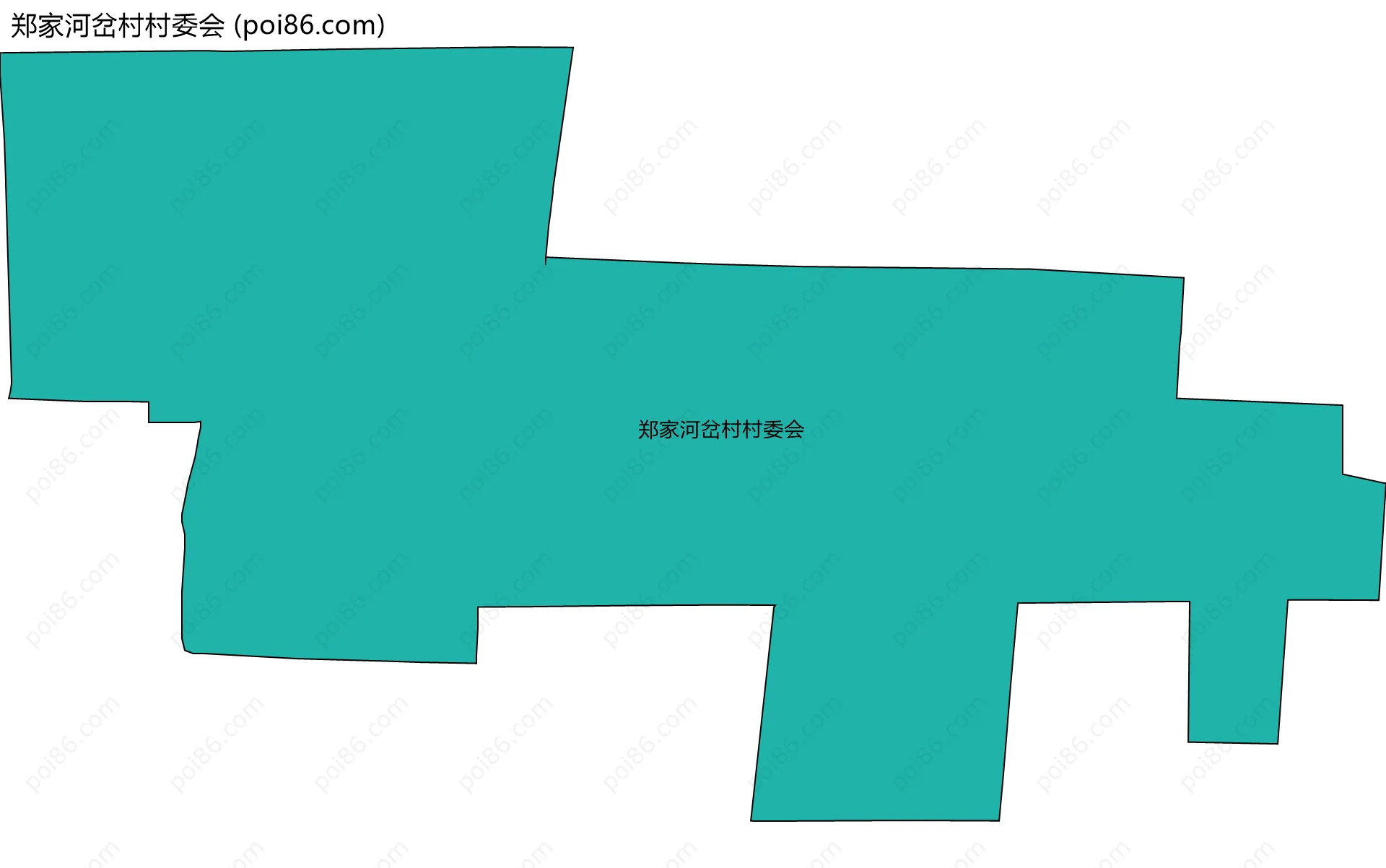 郑家河岔村村委会边界地图