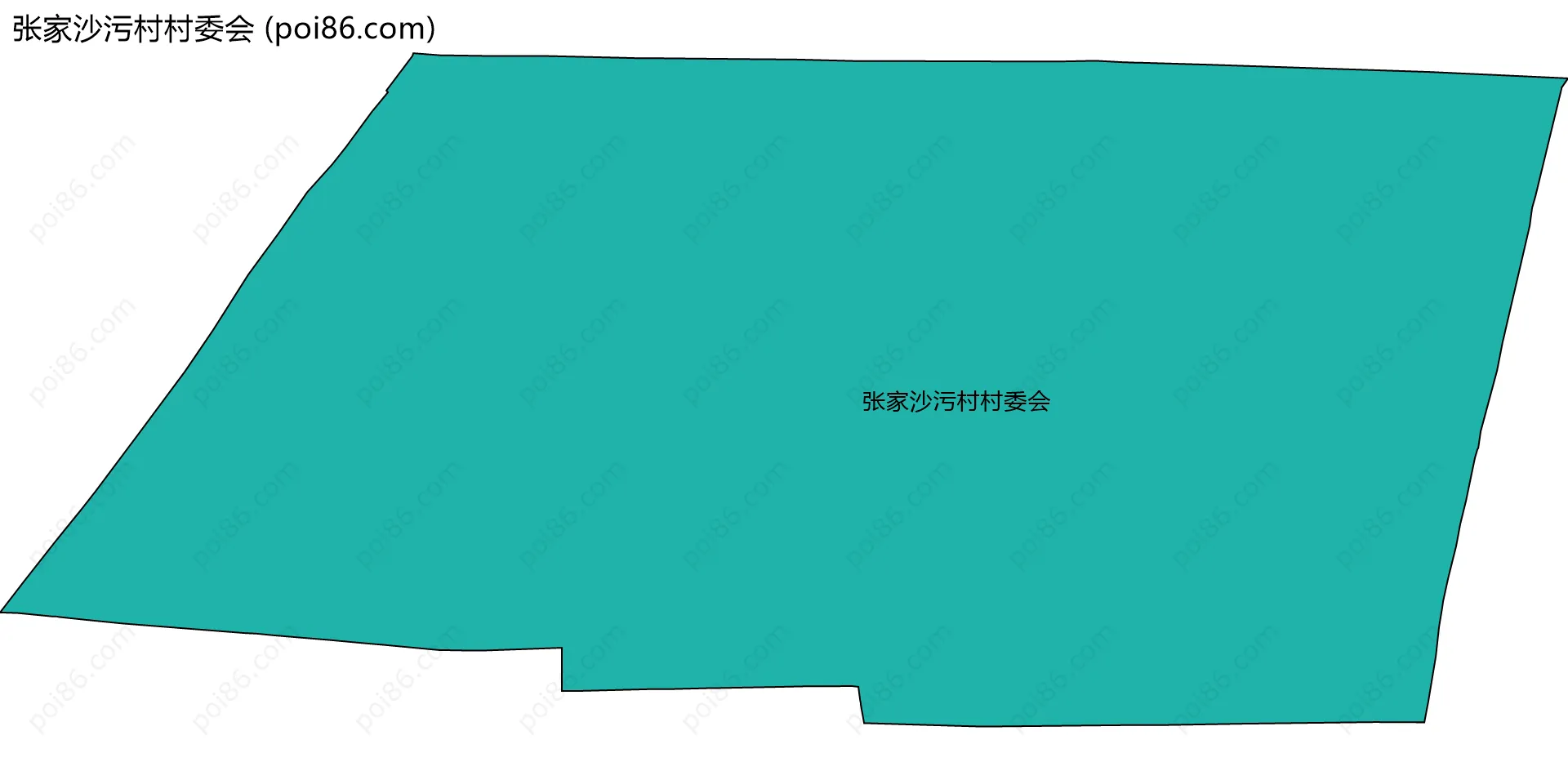 张家沙污村村委会边界地图