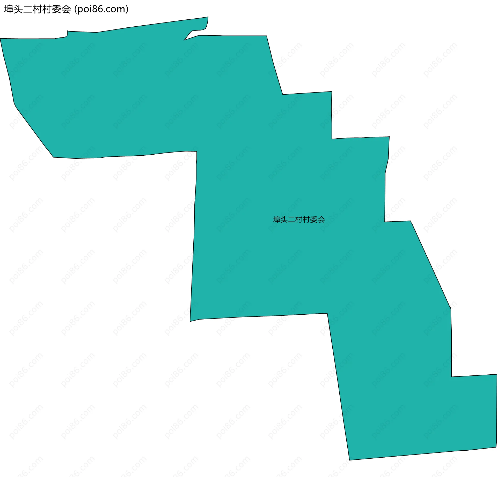 埠头二村村委会边界地图