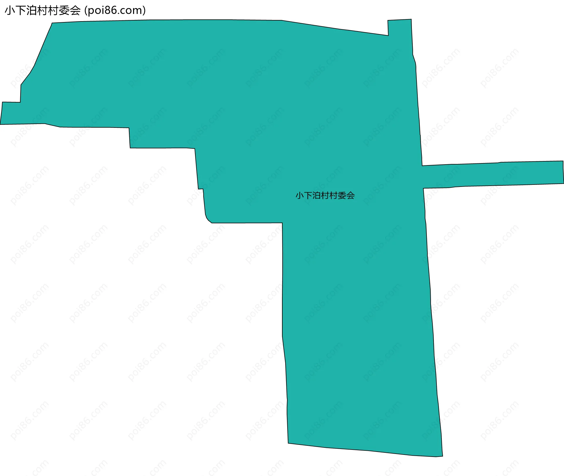 小下泊村村委会边界地图