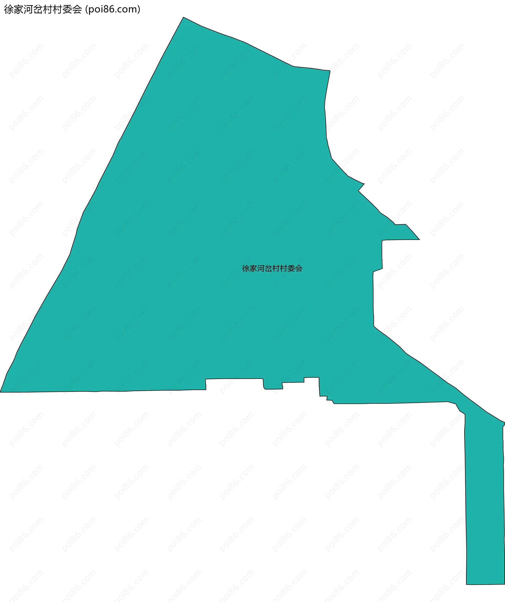 徐家河岔村村委会边界地图