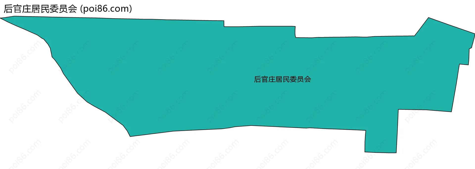 后官庄居民委员会边界地图