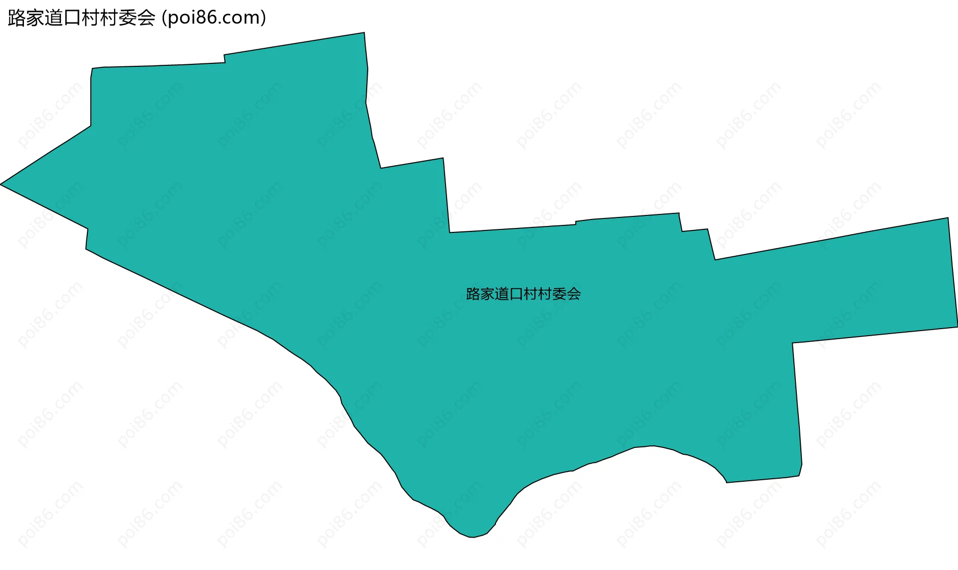 路家道口村村委会边界地图