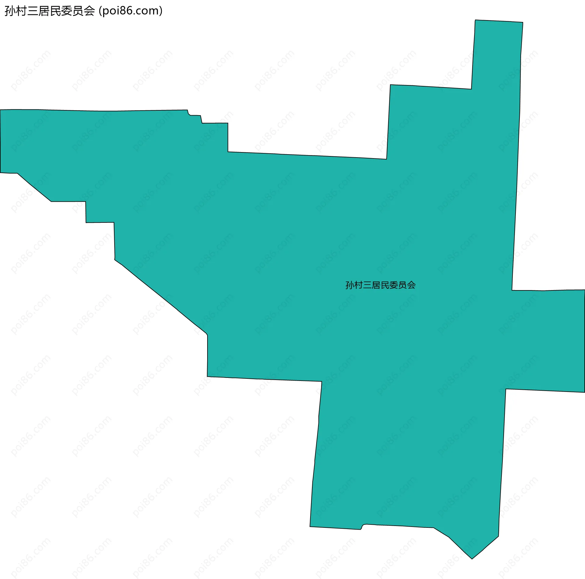 孙村三居民委员会边界地图