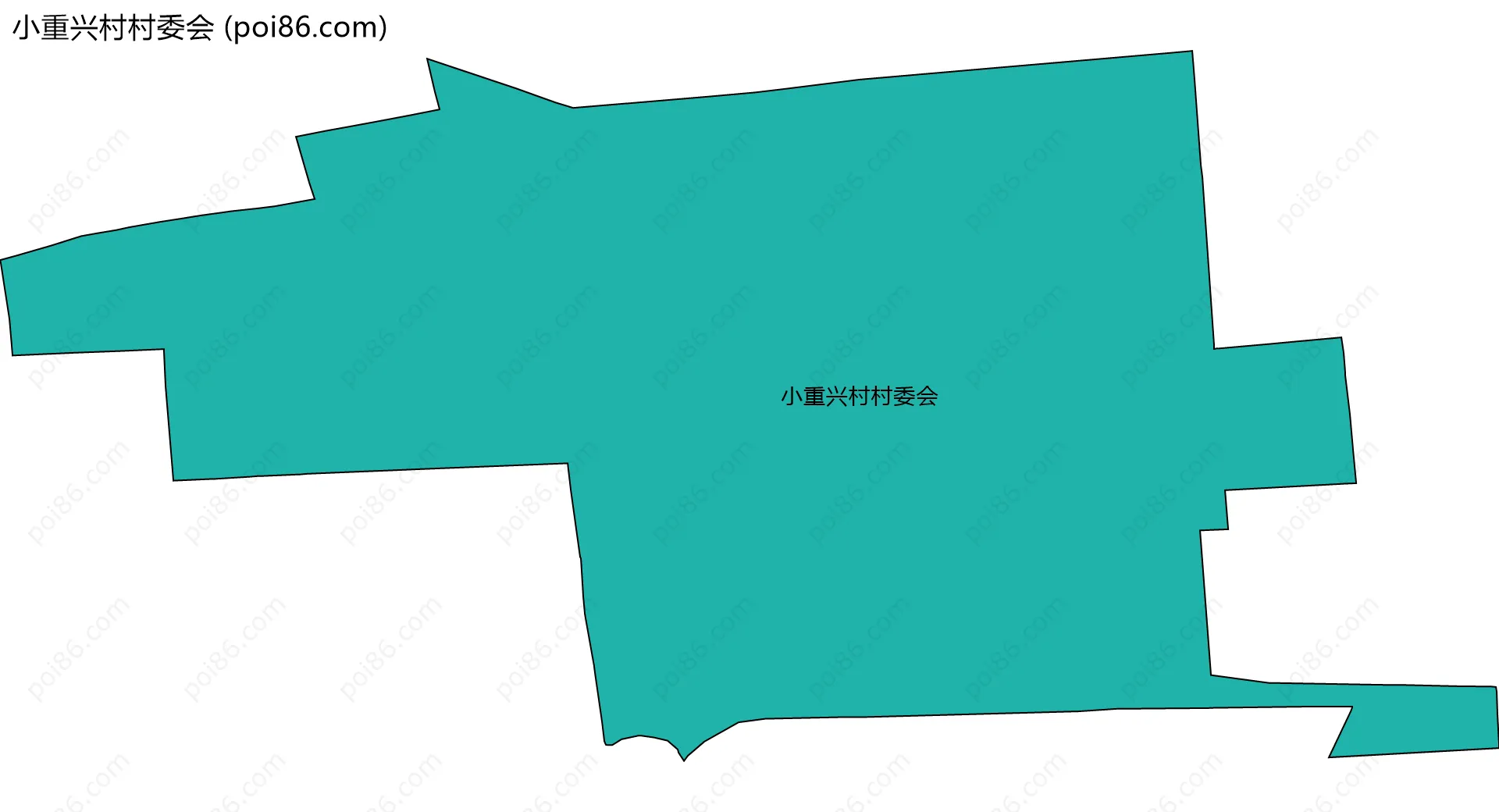 小重兴村村委会边界地图