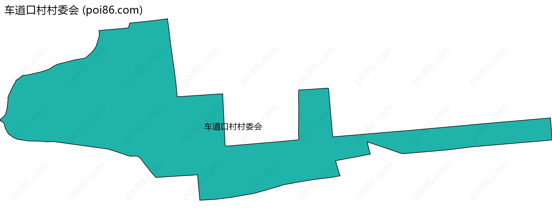 车道口村村委会边界地图