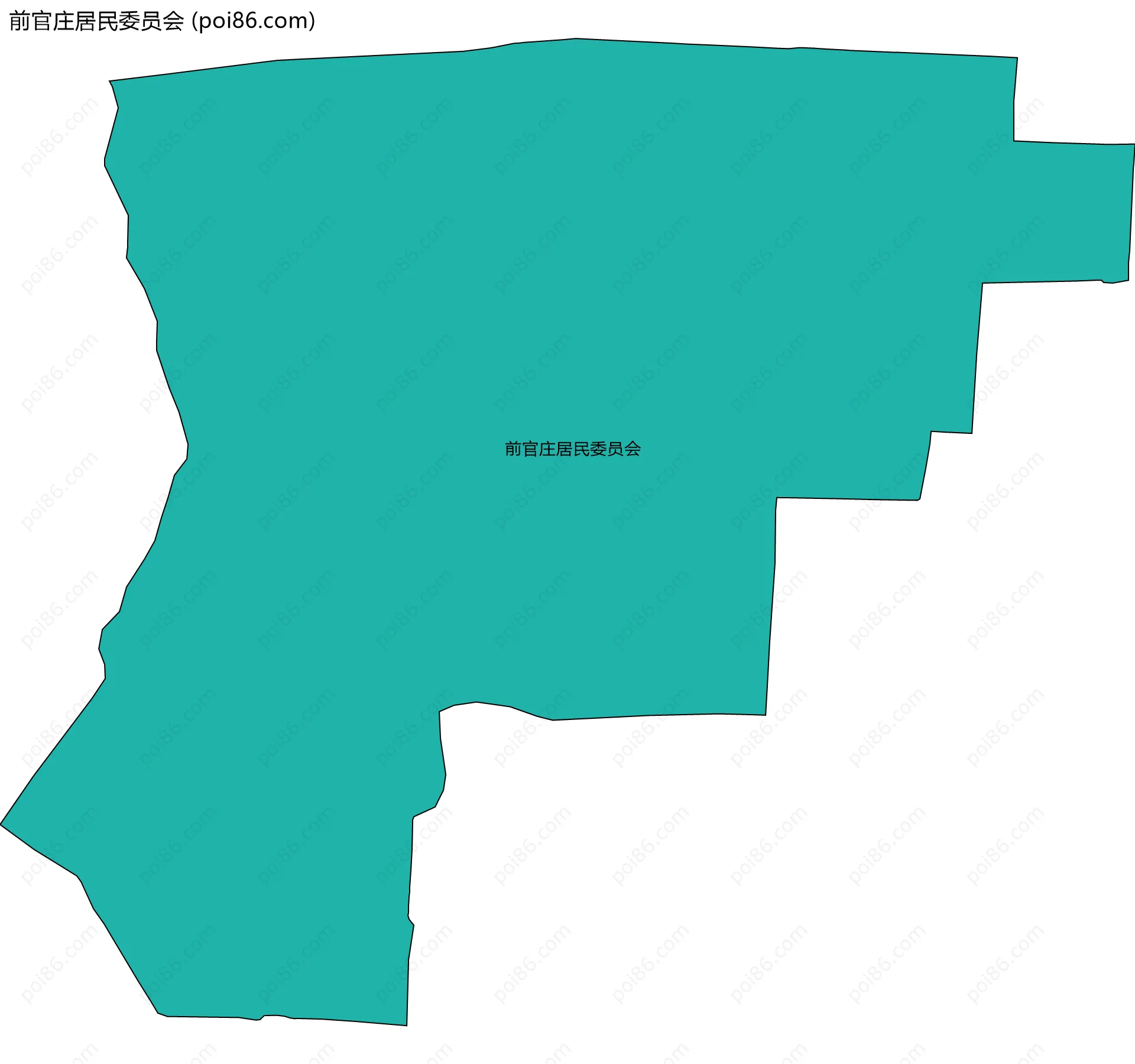前官庄居民委员会边界地图