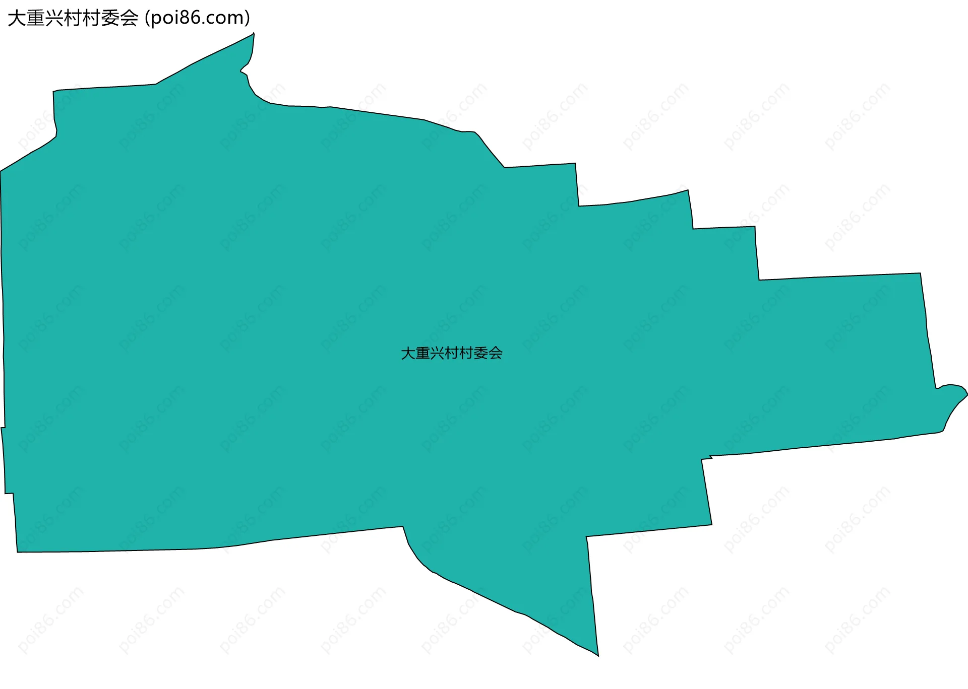 大重兴村村委会边界地图