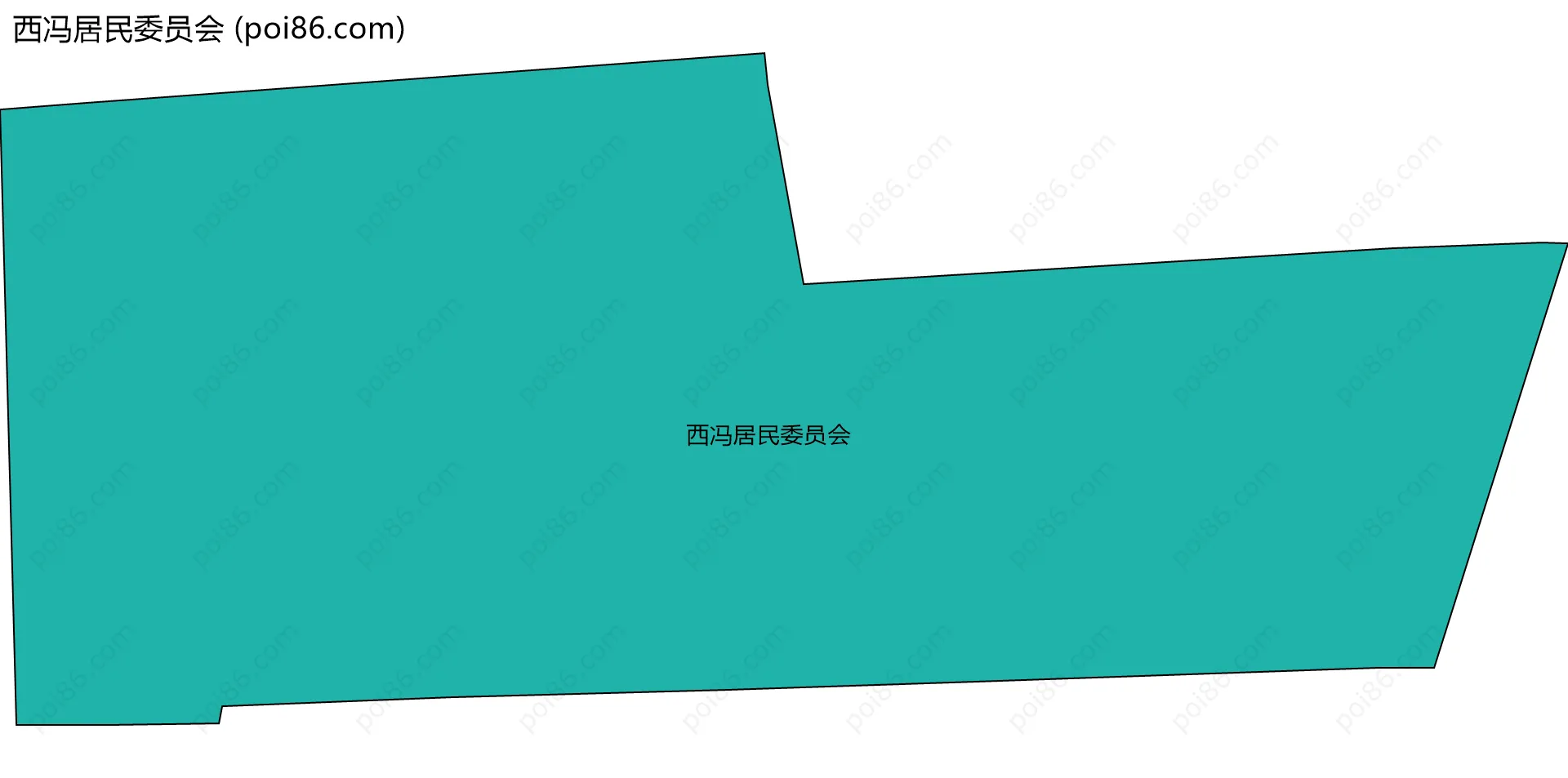 西冯居民委员会边界地图