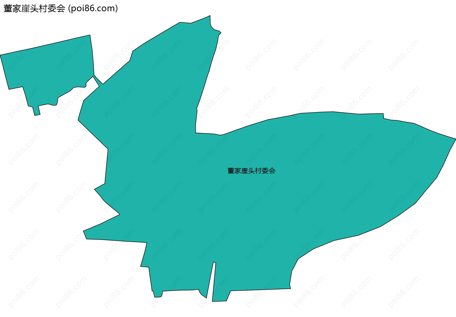 董家崖头村委会边界地图