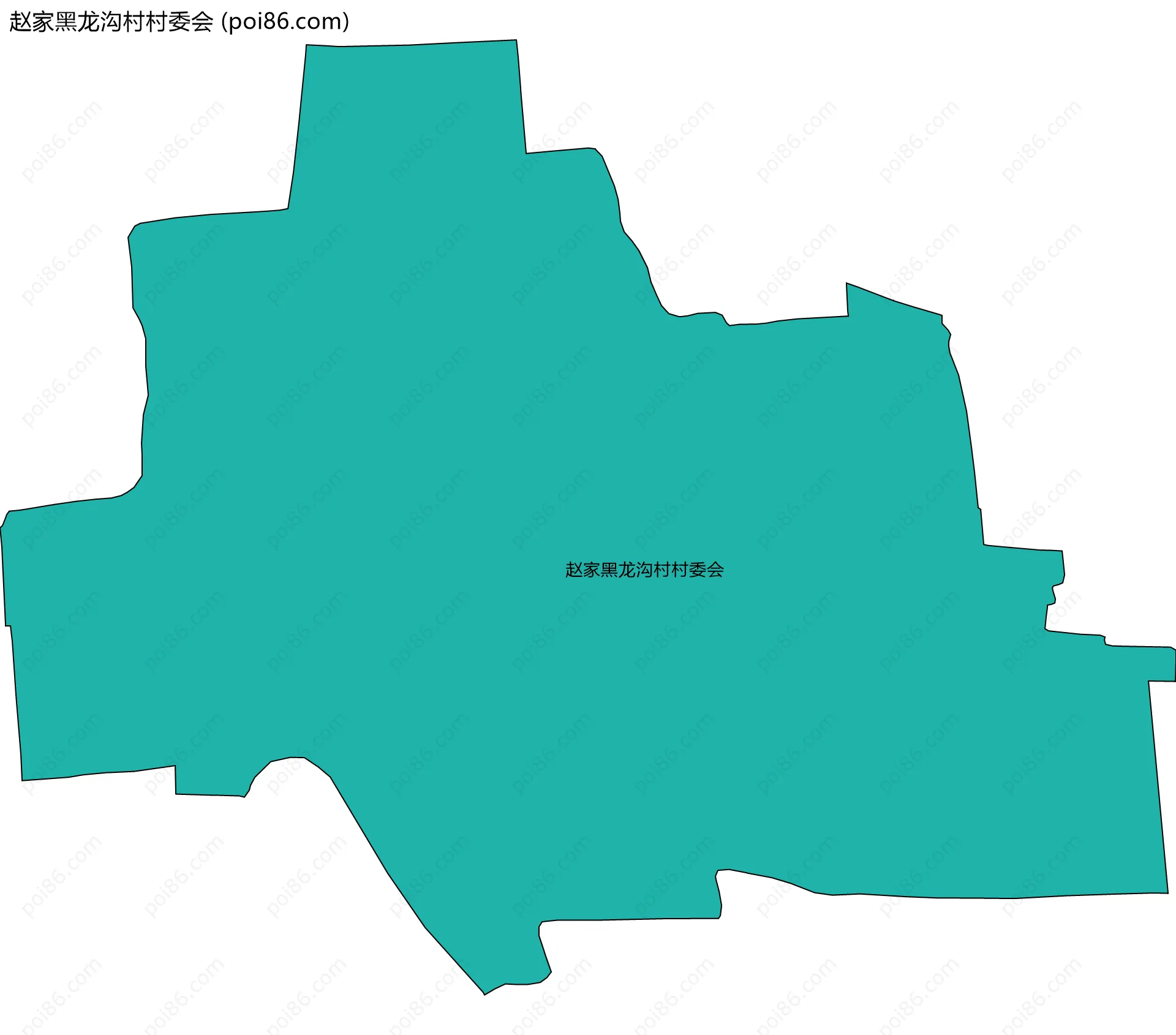 赵家黑龙沟村村委会边界地图