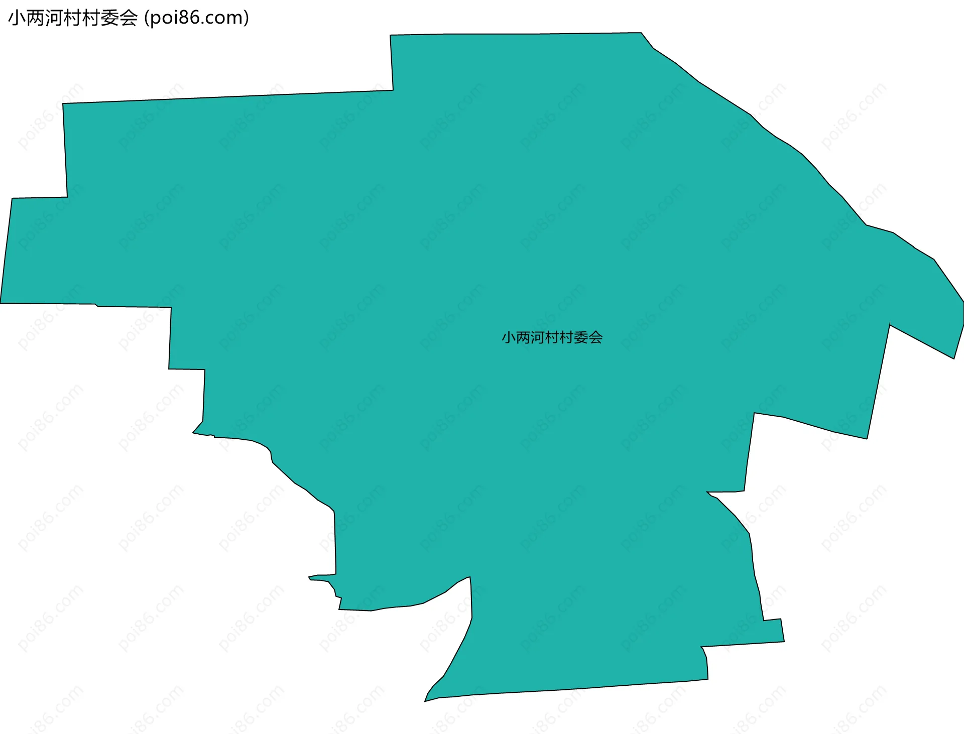 小两河村村委会边界地图