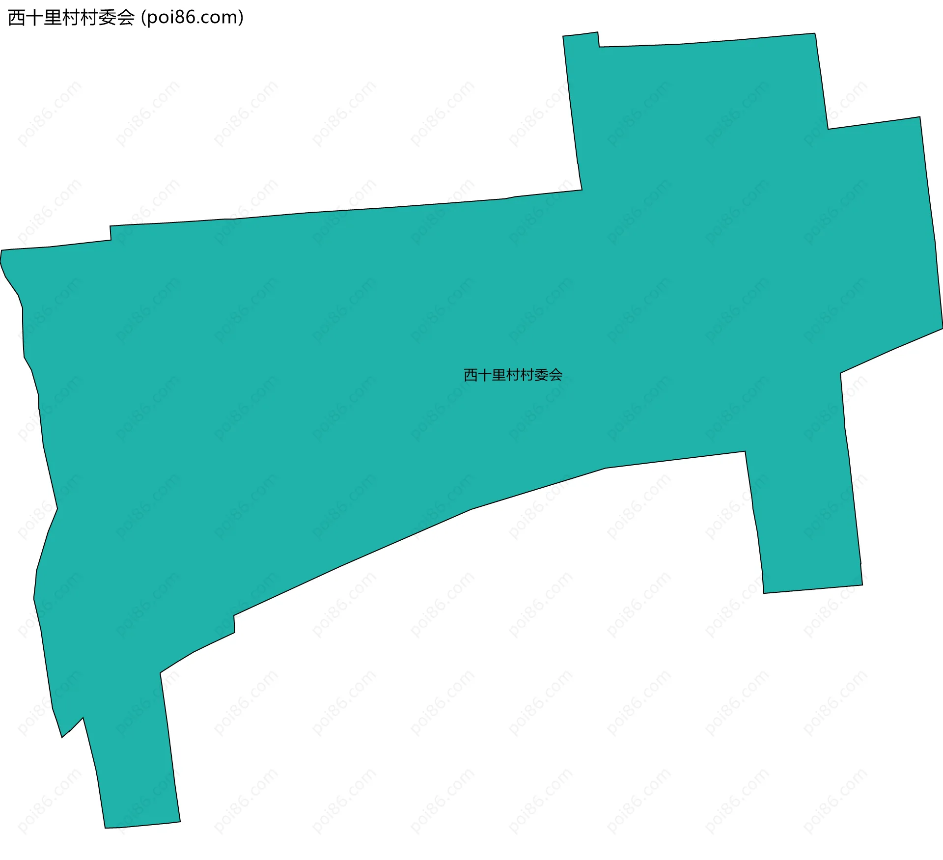 西十里村村委会边界地图