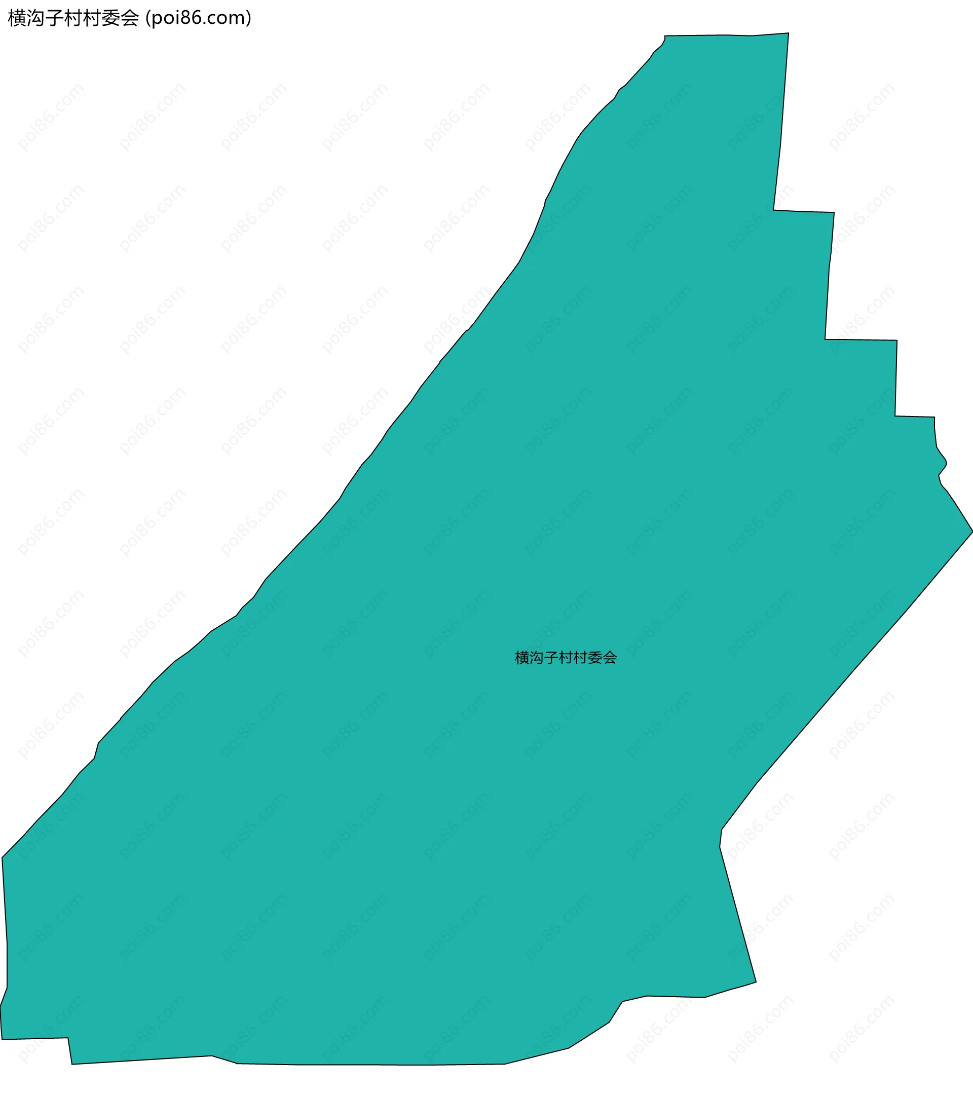 横沟子村村委会边界地图