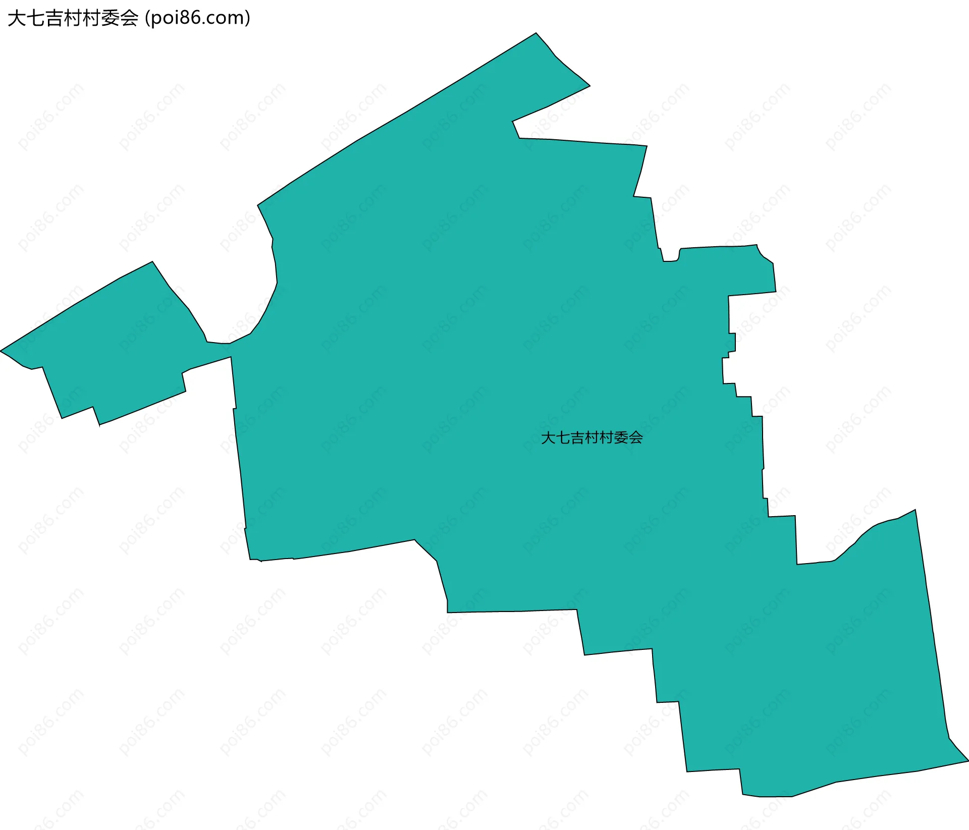 大七吉村村委会边界地图