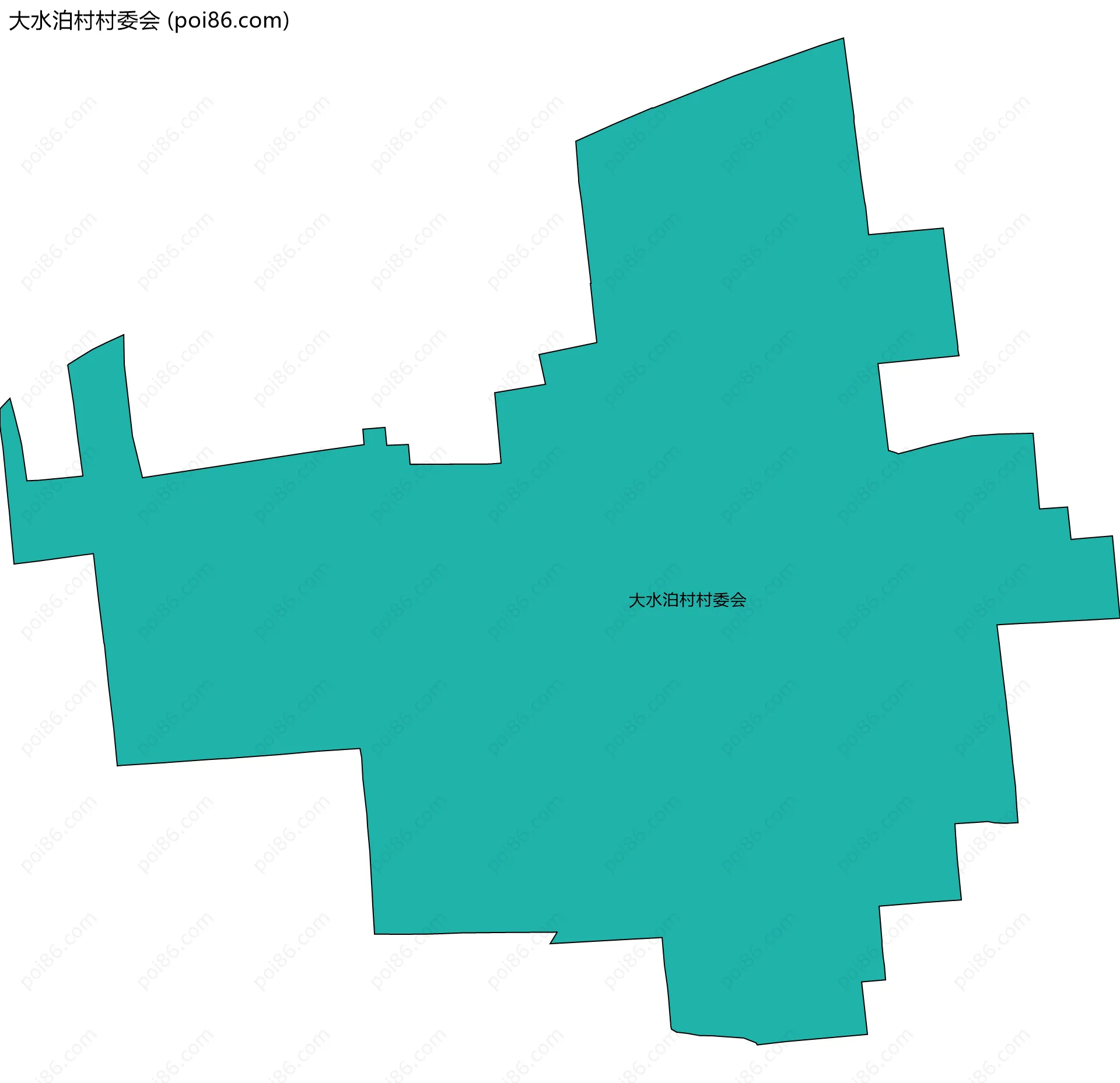 大水泊村村委会边界地图
