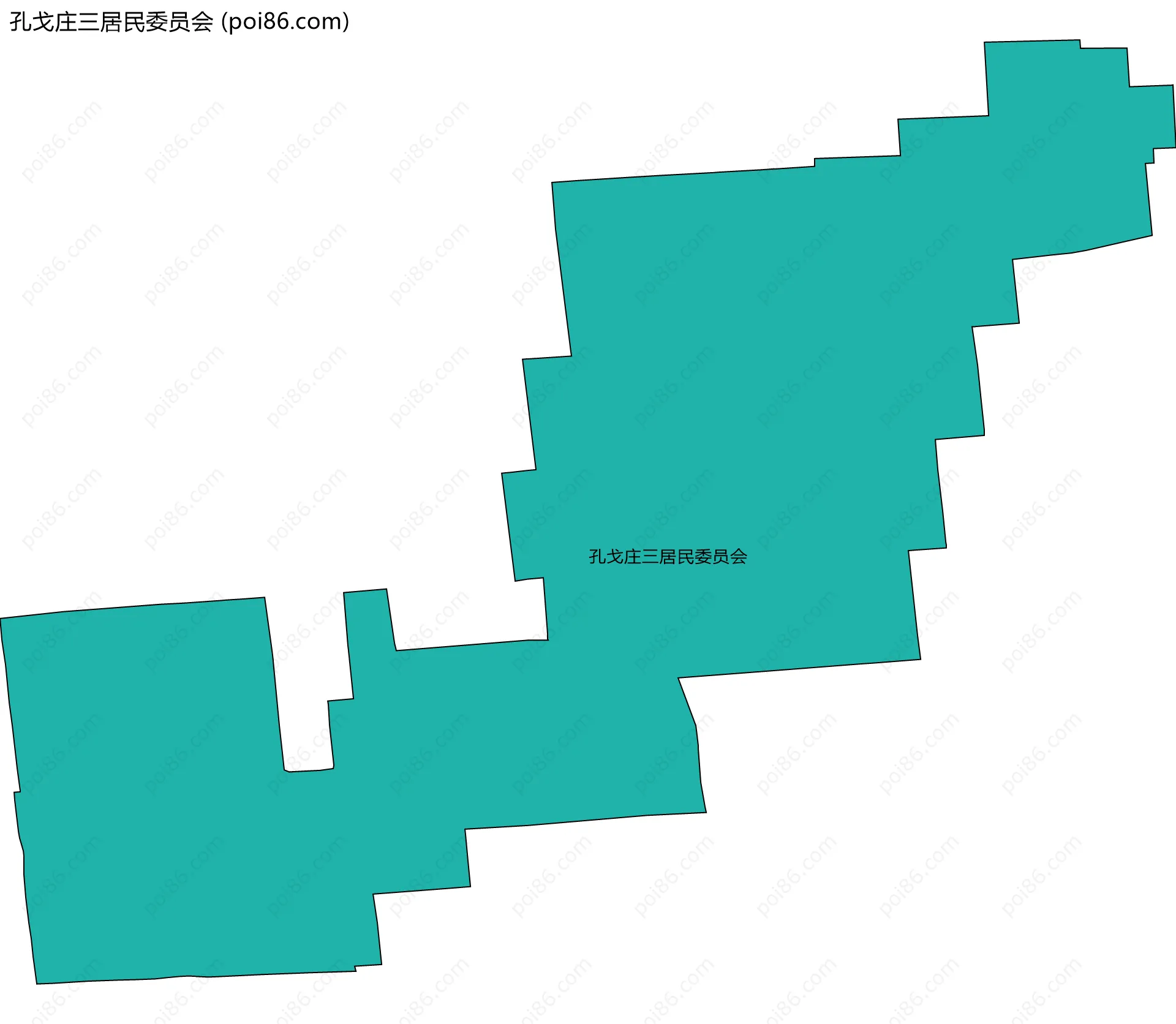 孔戈庄三居民委员会边界地图